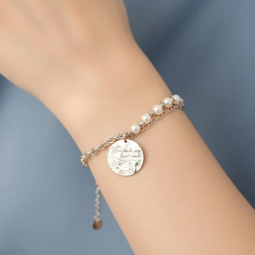 Byzylyk Femrash Celiku Stainless Steel Ngjyre Silver Women Bracelet