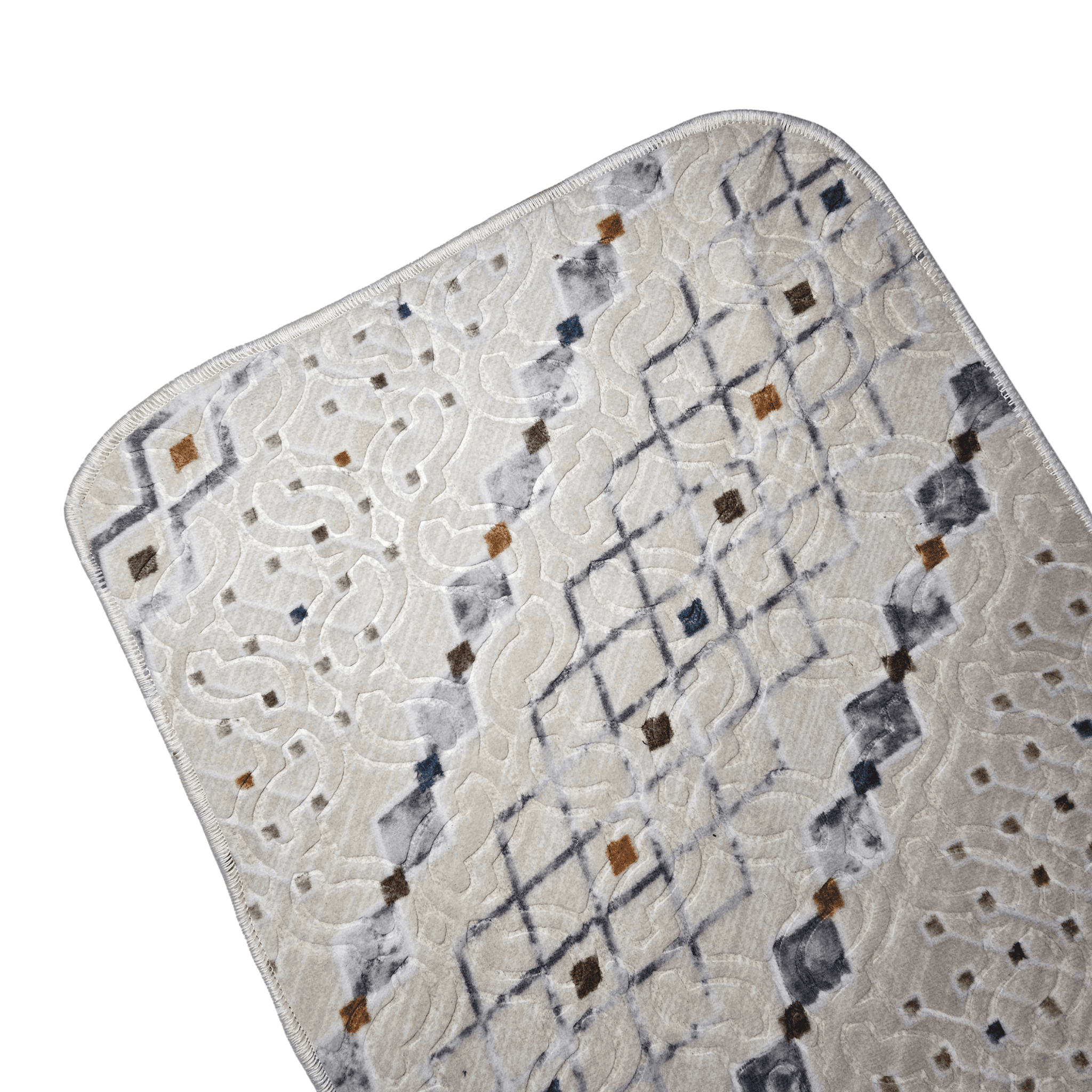 Rrugice 60x100cm Ngjyre Qumesht me Dizajn Abstrakt Shumengjyresh Outlet
