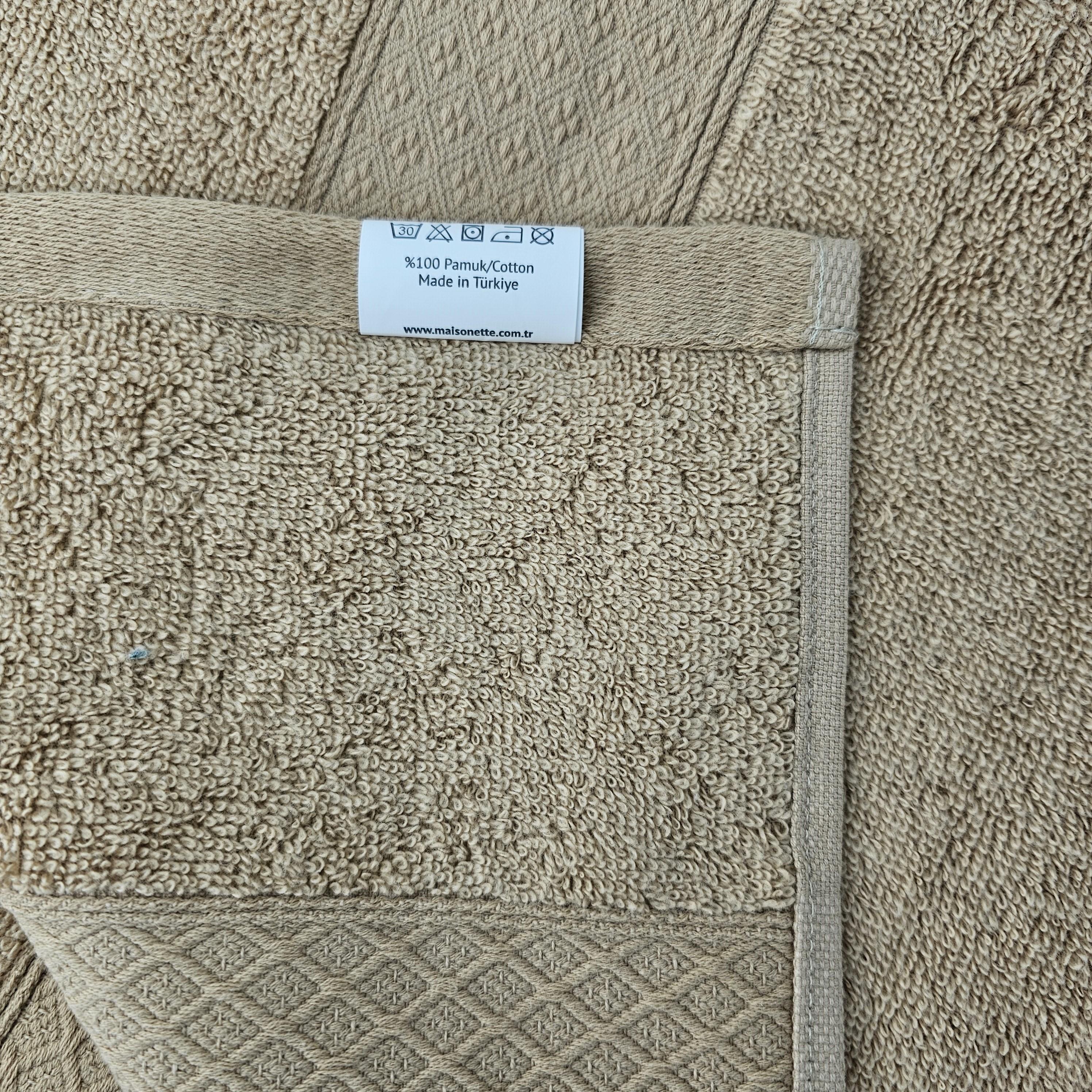 Peshqir Banje Trupi Kafe Dizajn Me Fashe 1 Cope 70x140 cm 425 gr 