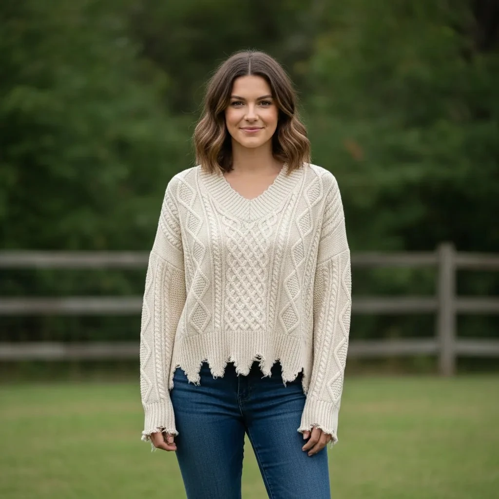 Pulover Femrash Ngjyre Pana S.Hand Women's Sweater