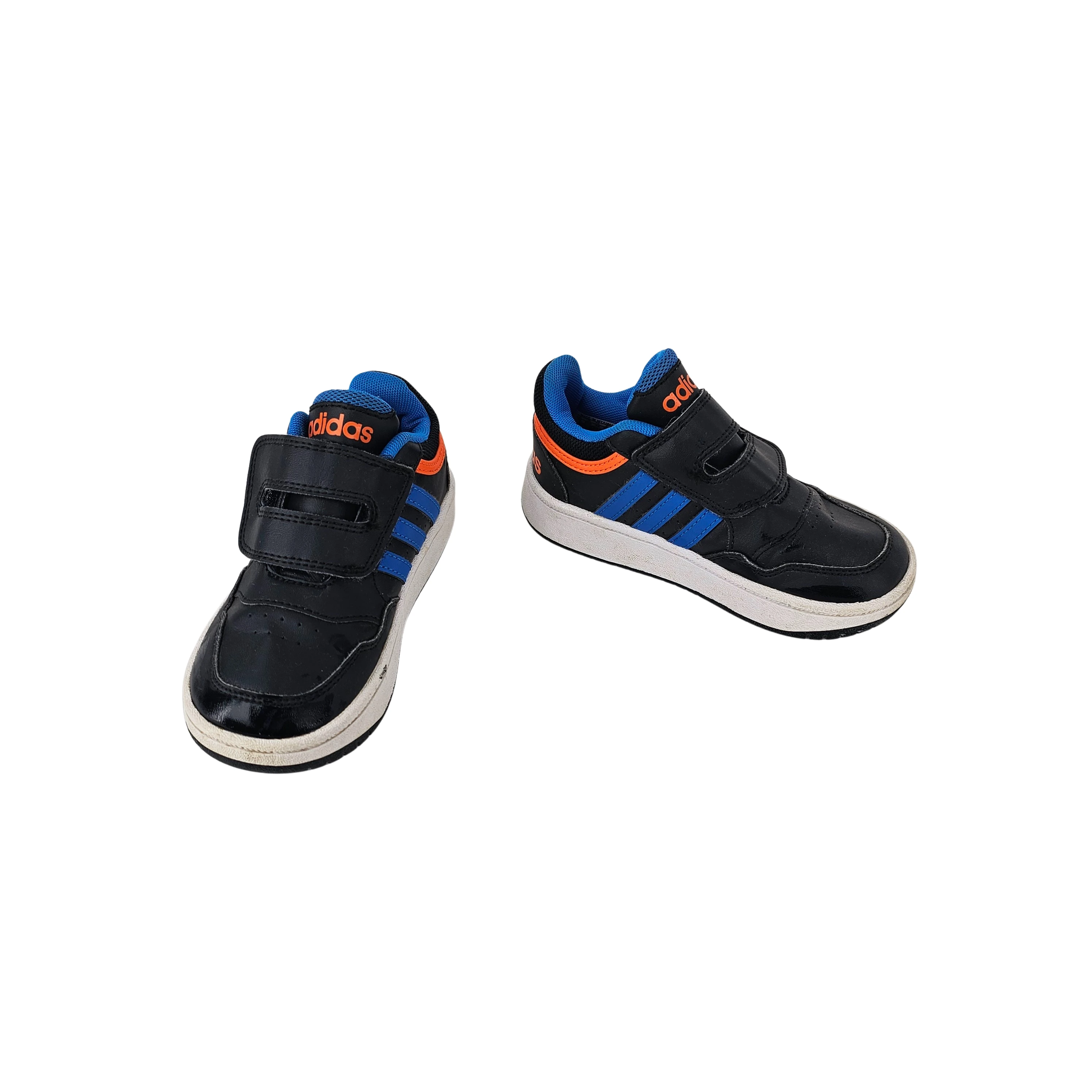 Atlete Femijesh Adidas Ngjyre te Zeza me Dizajn te Bardhe Blu dhe Portokalli S.Hand Children's Shoes