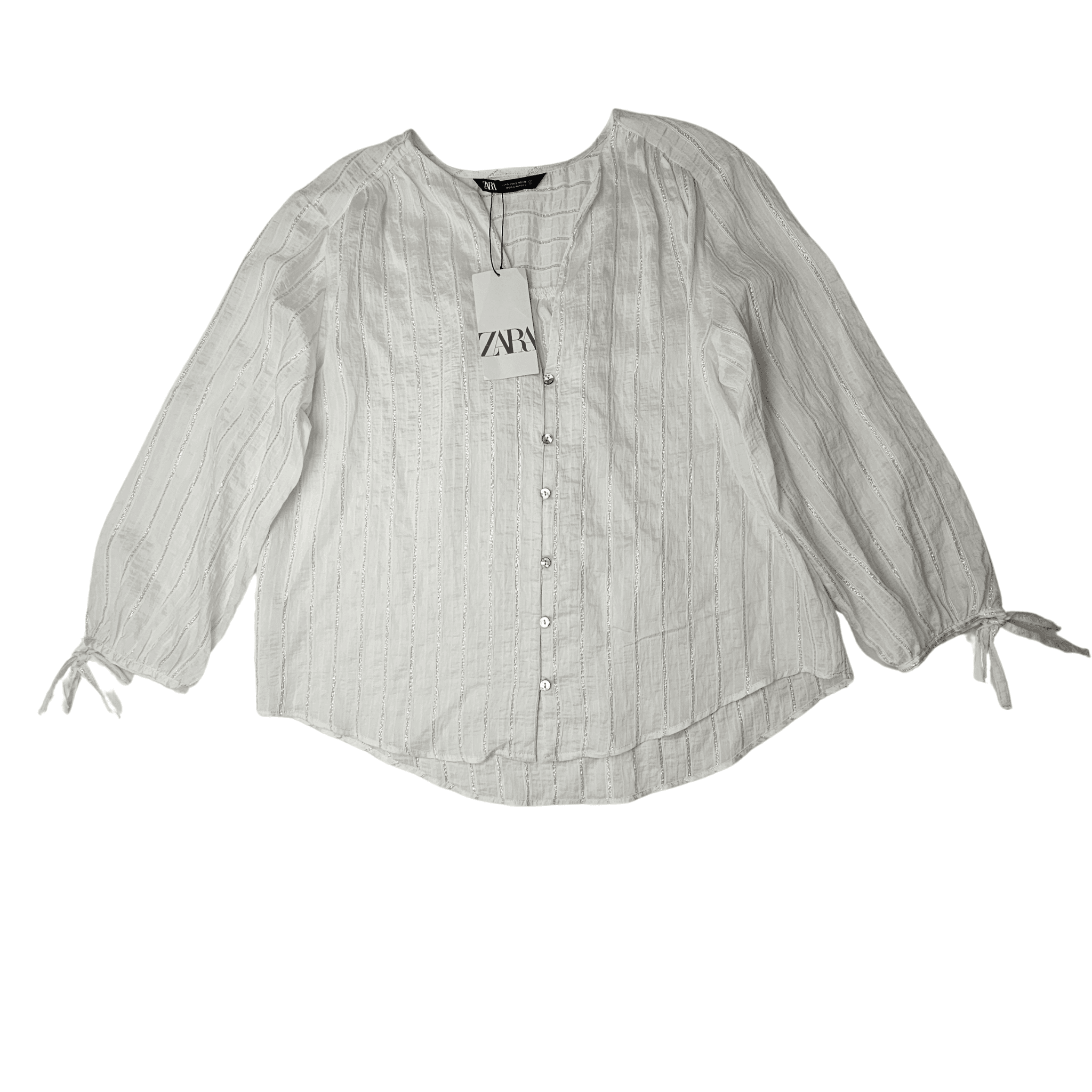 Bluze Femrash Zara Ngjyre e Bardhe me Xixa Outlet/T-Shirt