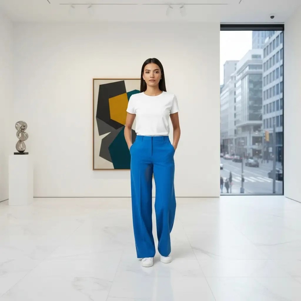 Pantallona Klasike Femrash Na-Kd Ngjyre Blu Outlet Womens Classic Pants