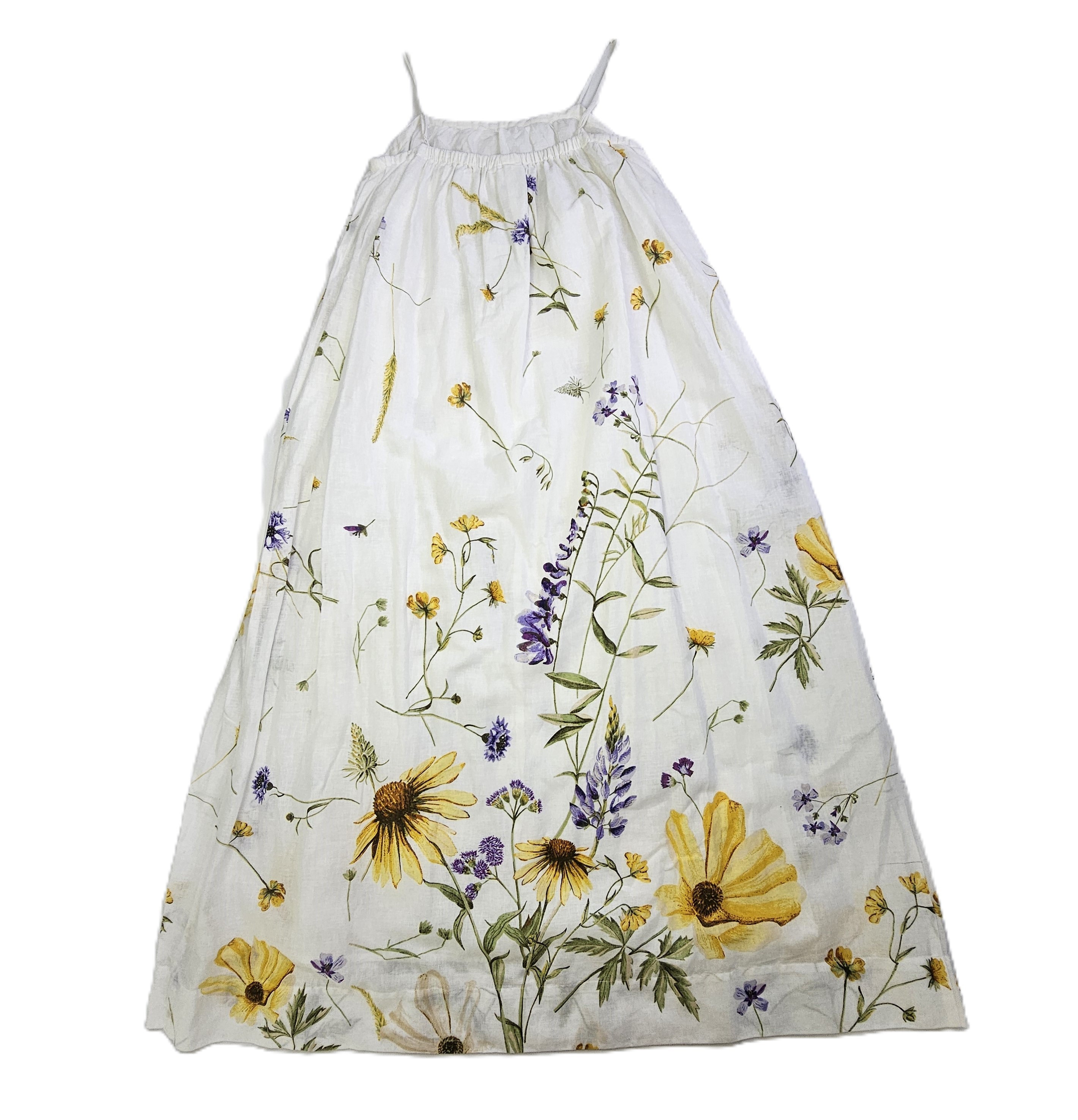 Fustan Femrash H&M Ngjyre i Bardhe me Lule Lejla dhe Portokalli S.Hand/Dress