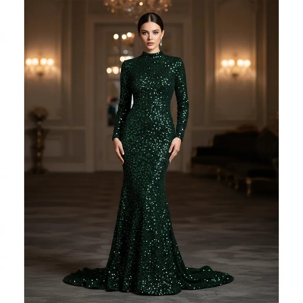 Fustan Femrash Ngjyre Jeshil i Erret me Temina S.Hand Women Dress