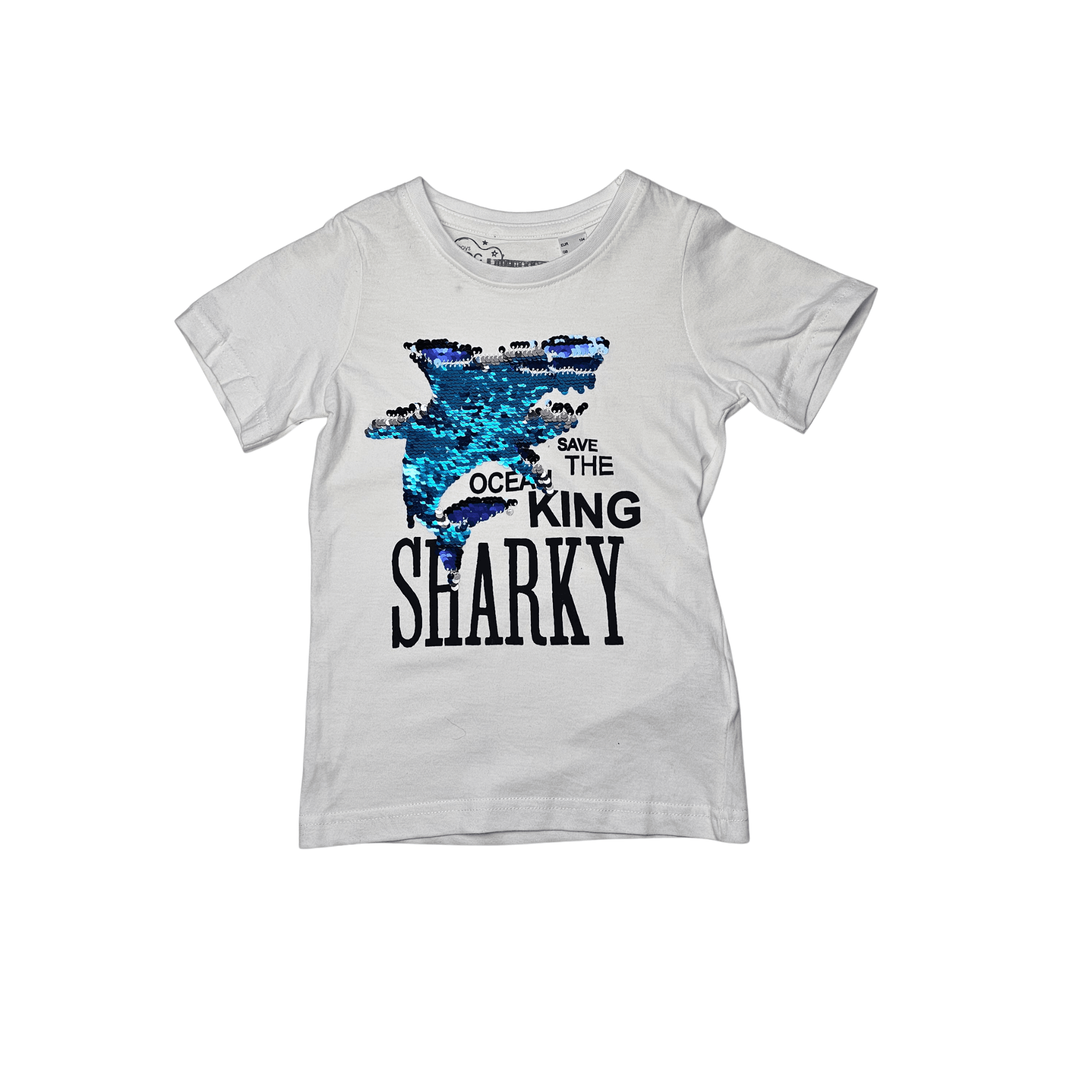 Bluze Femijesh Ngjyre e Bardhe me Temina Blu S..Hand T-Shirt