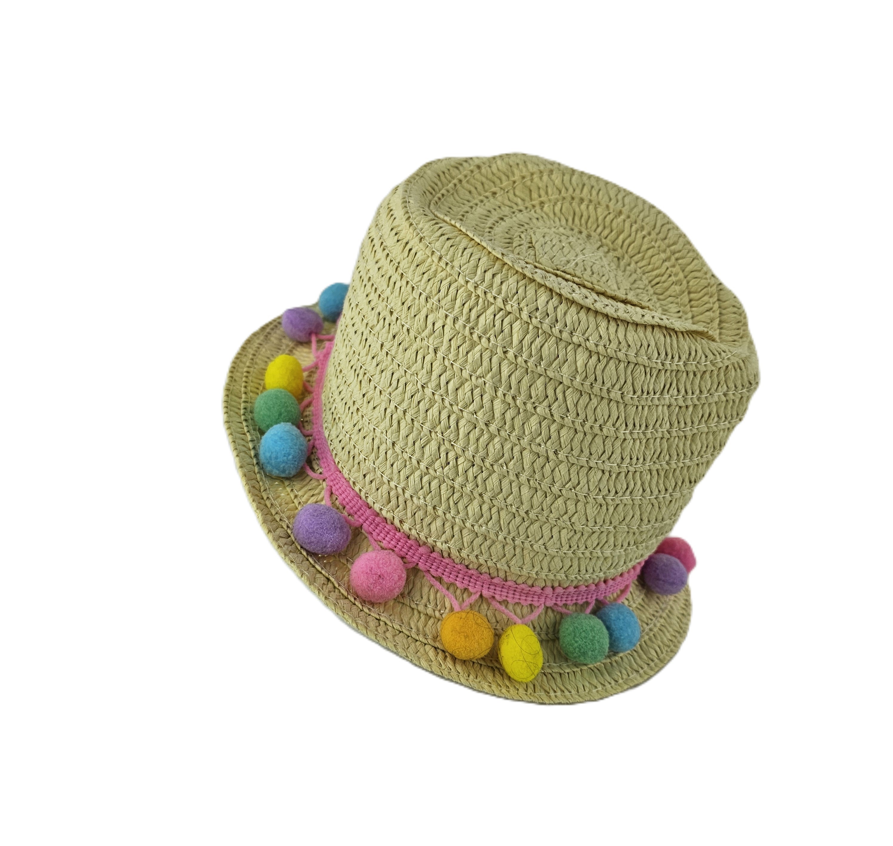 Kapele Plazhi Femijesh Primark Kashte me Dizajn me Topa Shumengjyresh S.Hand/Beach Hat