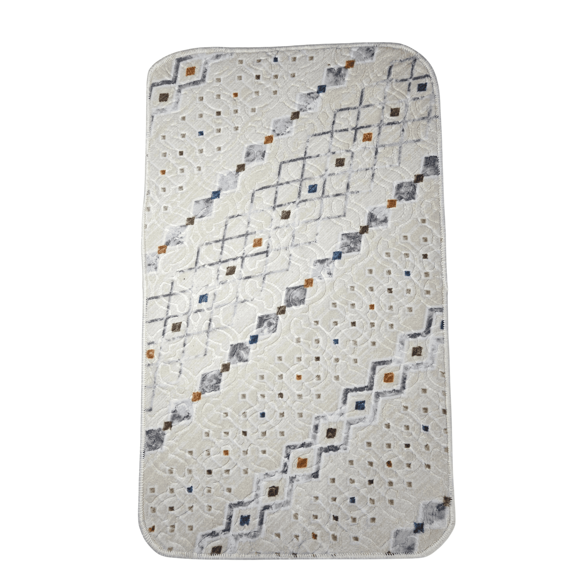 Rrugice 60x100cm Ngjyre Qumesht me Dizajn Abstrakt Shumengjyresh Outlet