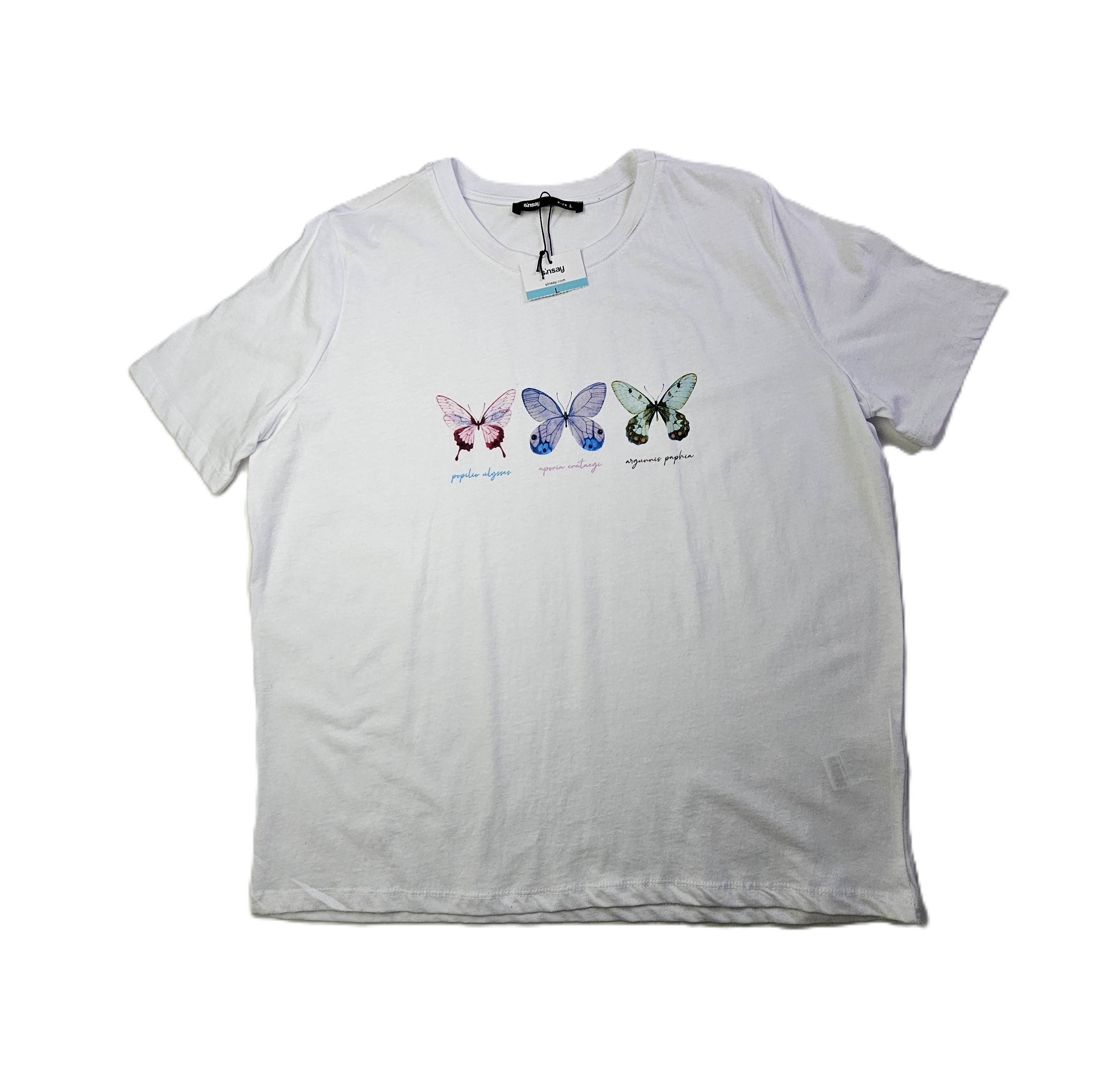 Bluze Femrash Sinsay Ngjyre e Bardhe me Dizajn me Flutura Outlet/Shirt