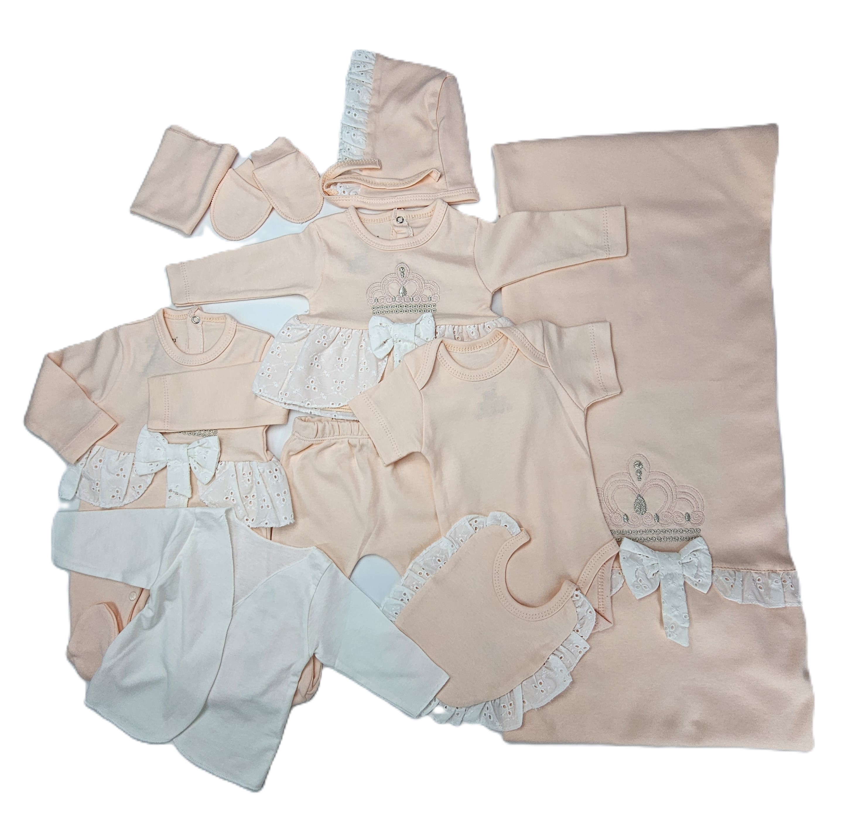 Set Bebesh Mini Cayzen 3001 Ngjyre Roze/New Born Baby Set
