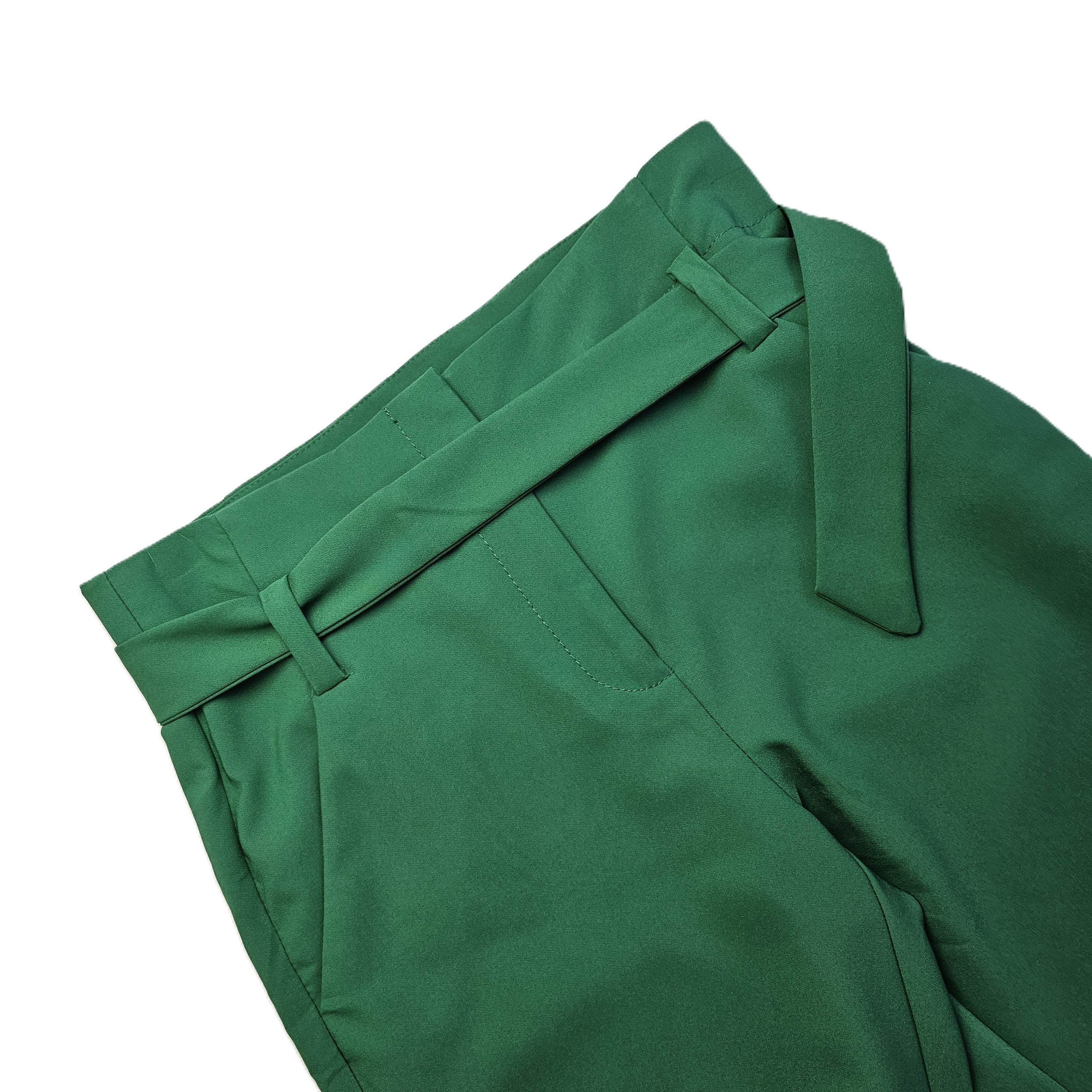 Pantallona Klasike Femrash me Bel te Larte Ngjyre Jeshile S.Hand/Classic Green Pants
