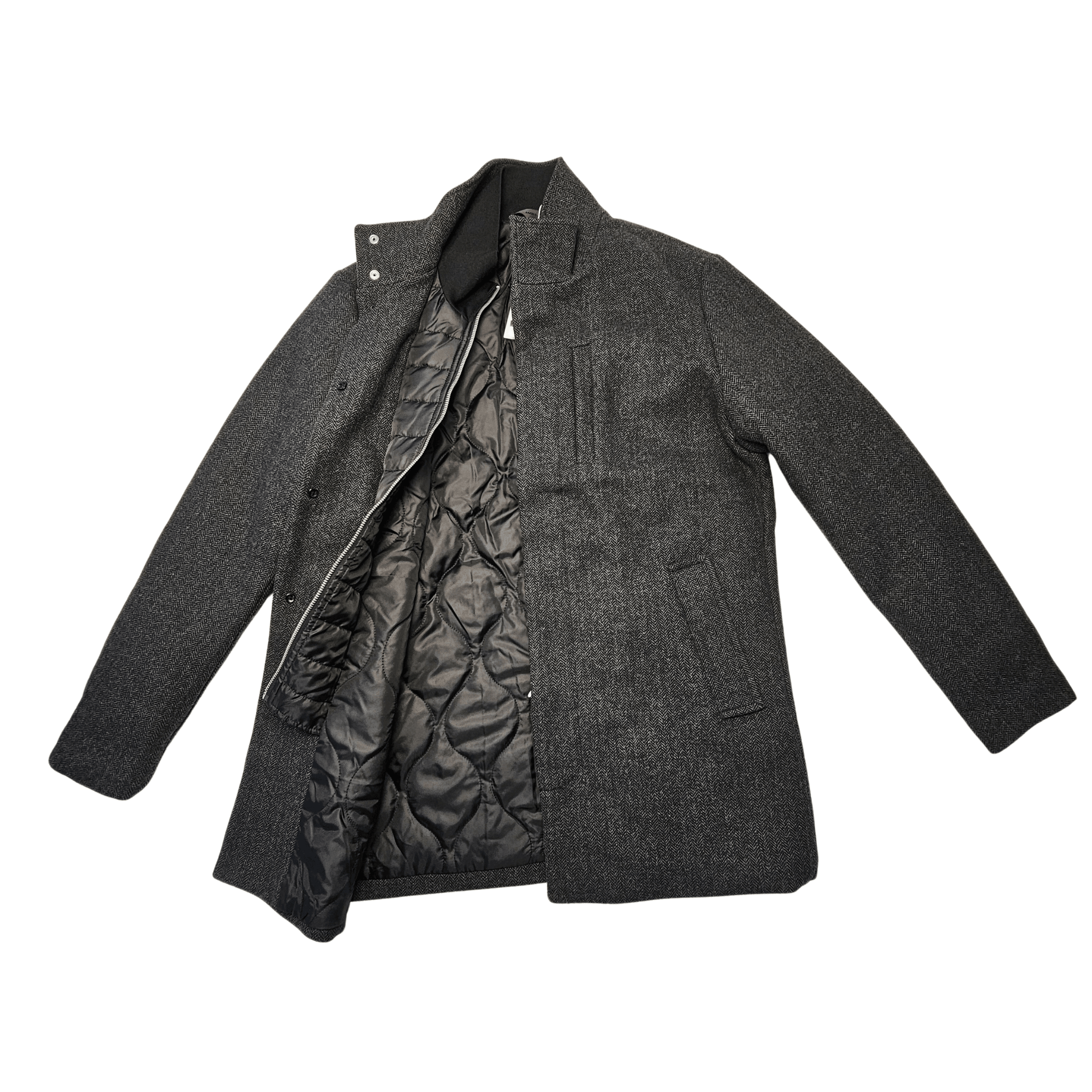 Pallto Meshkujsh Jack&Jones Ngjyre Gri e Erret Outlet