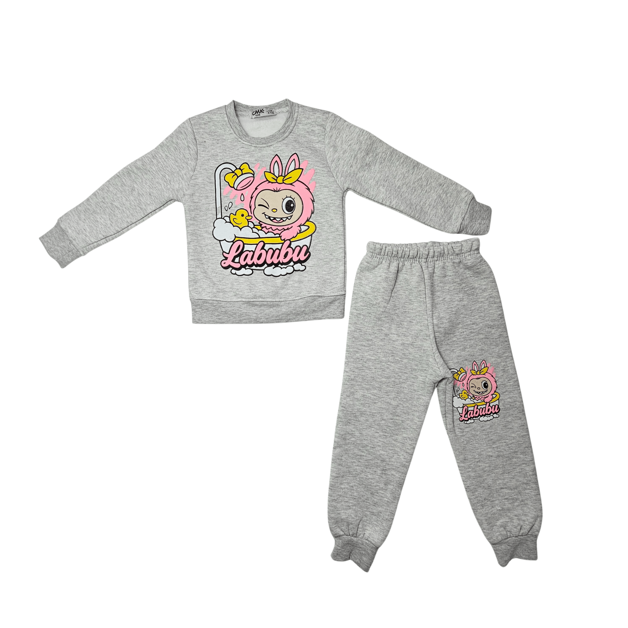 Kostum Femijesh CMK Kos Ngjyre Gri me Labubu Ngjyre Roze Outlet Children Costume