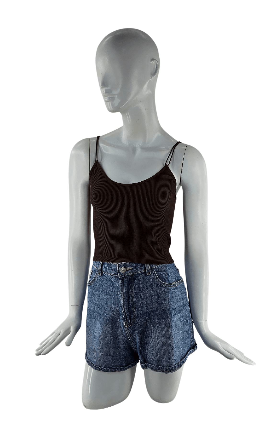 Kanatjere Femrash Zara Ngjyre Kafe e Erret Outlet/Crop Top