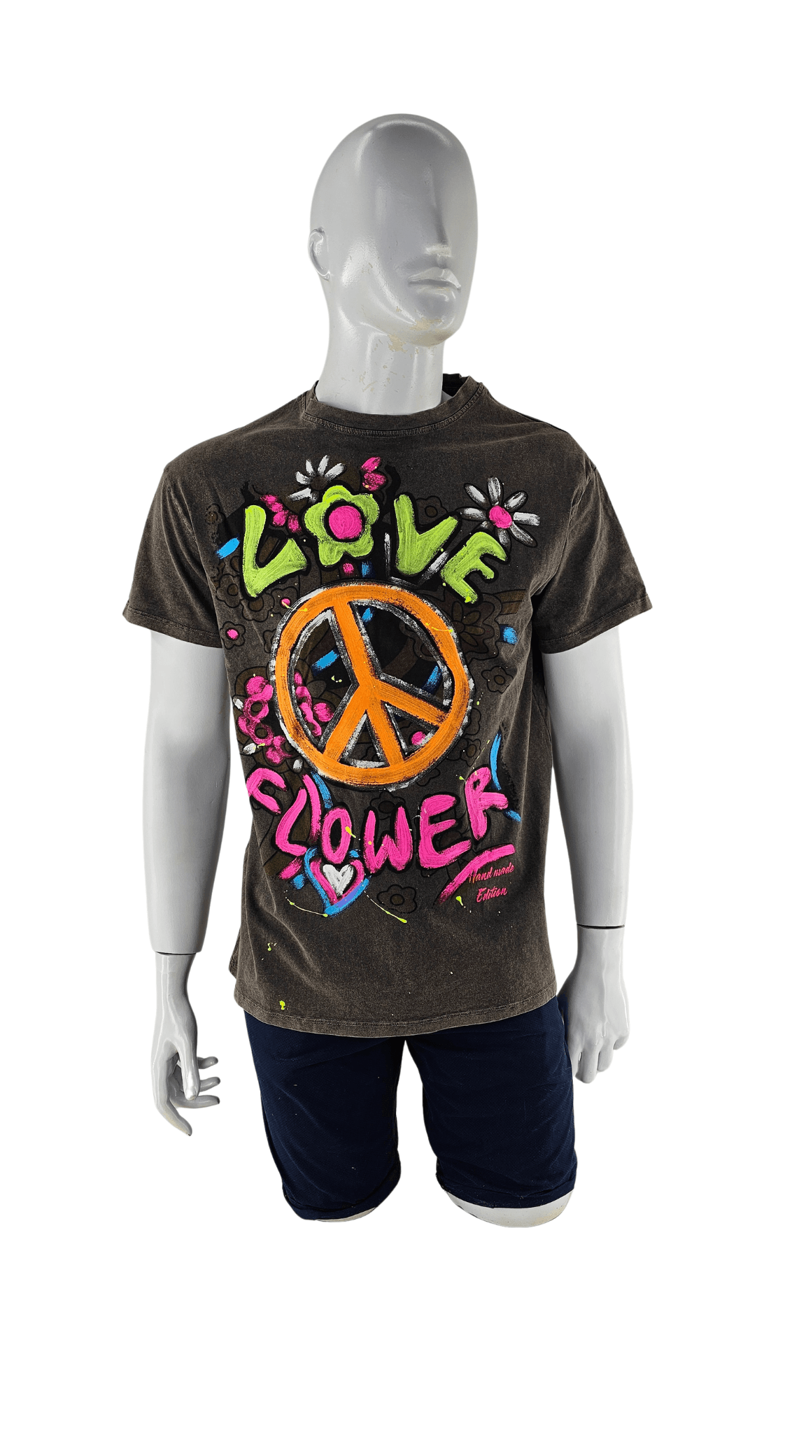 T-Shirt Meshkujsh Arty Blush Ngjyre Bezhe e Erret me Dizajn Shumengjyresh Outlet 