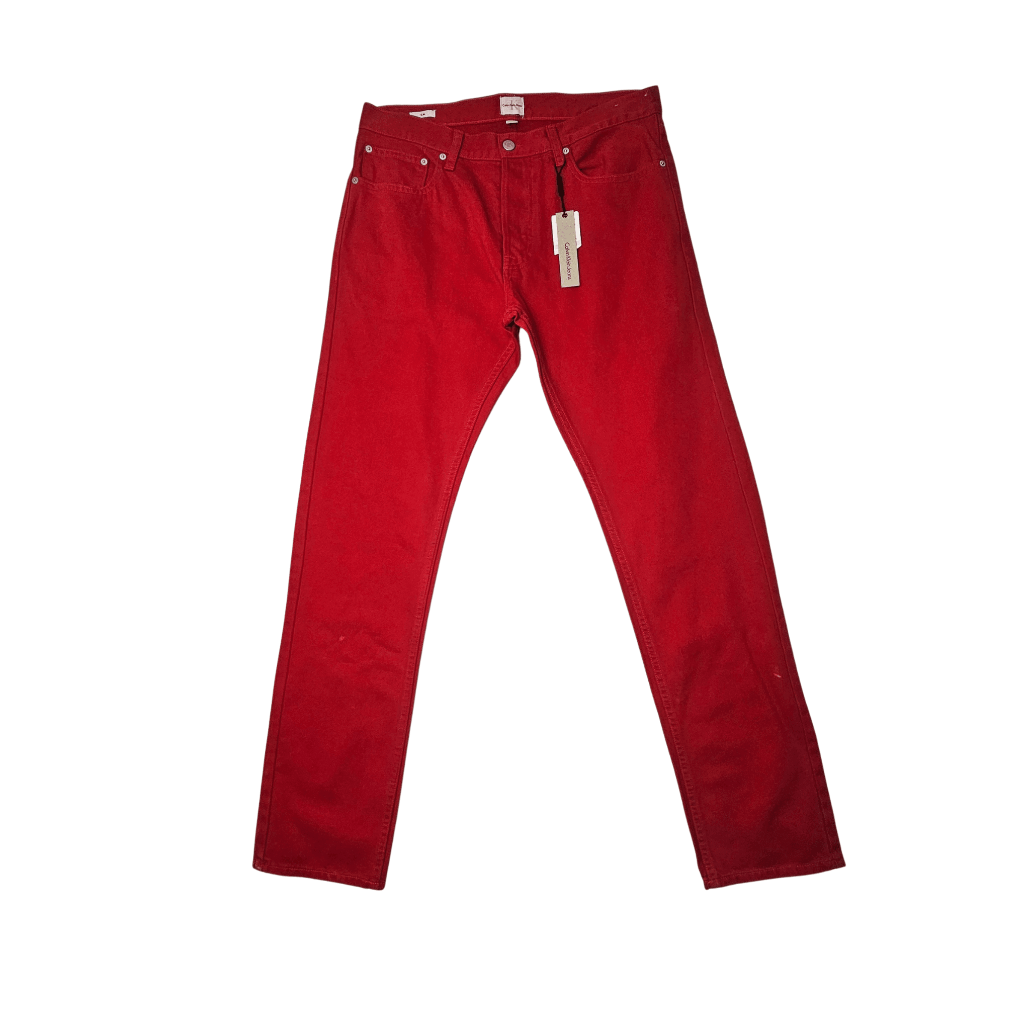 Pantallona Xhins Meshkujsh Calvin Klein Outlet Ngjyre te Kuqe Jeans