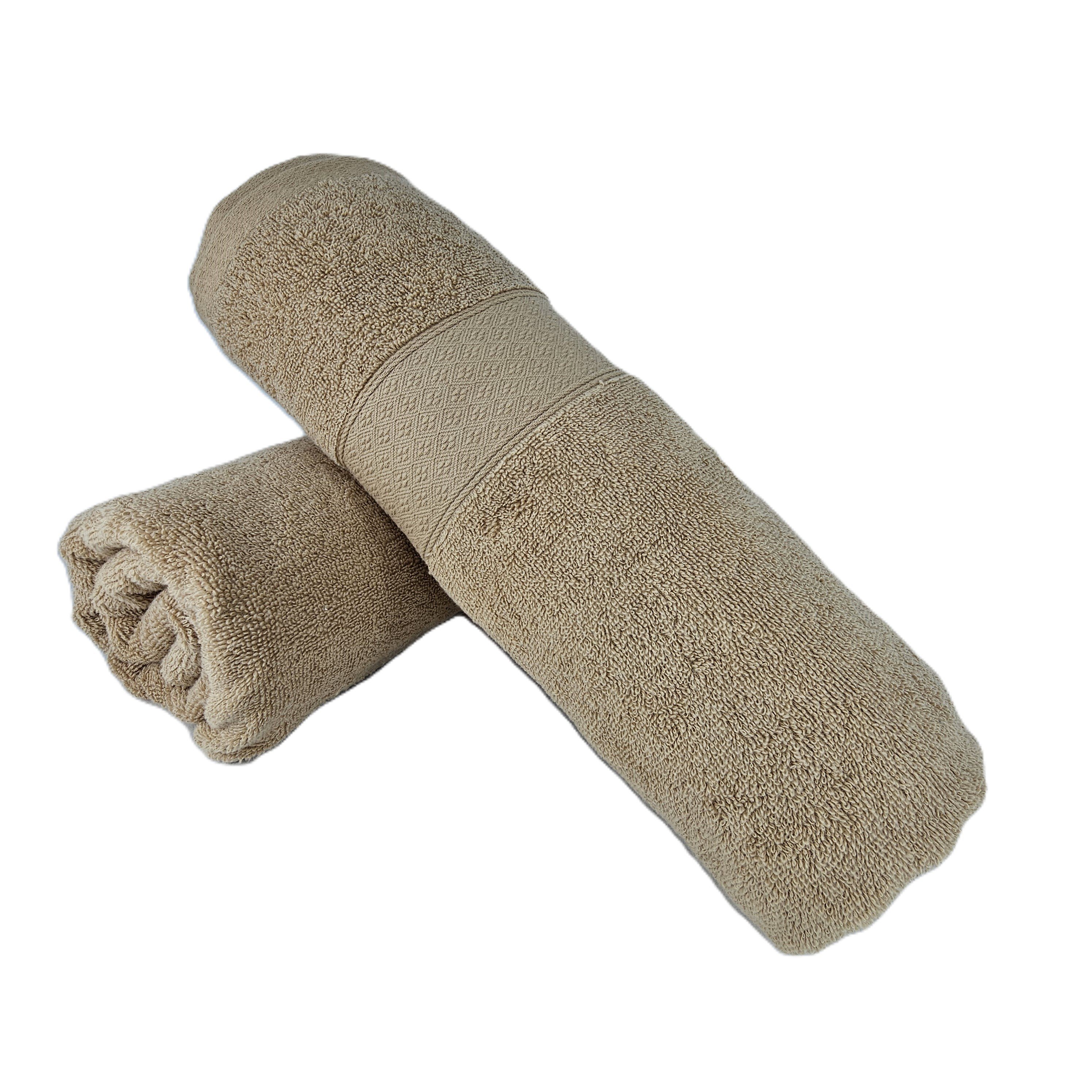 Peshqir Banje Trupi Kafe Dizajn Me Fashe 1 Cope 70x140 cm 425 gr 