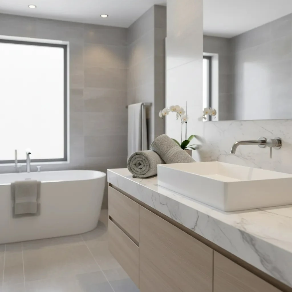 Peshqir Banje Trupi Gri e Hapur Me Fashe 1 Cope 100x180 cm 1,010 gr Bath-Body Towel