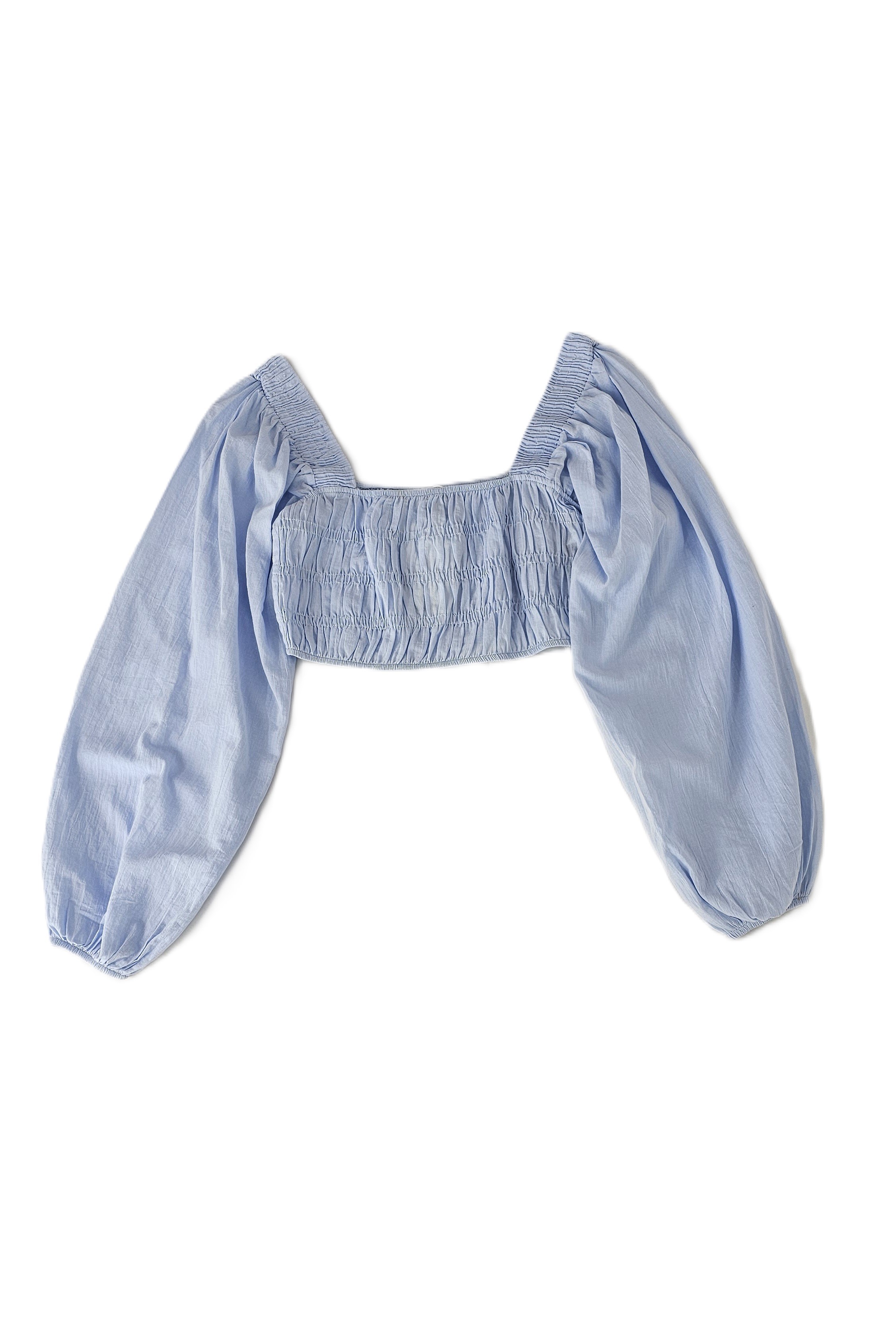 Bluze Bershka Crop Top Babyblue 