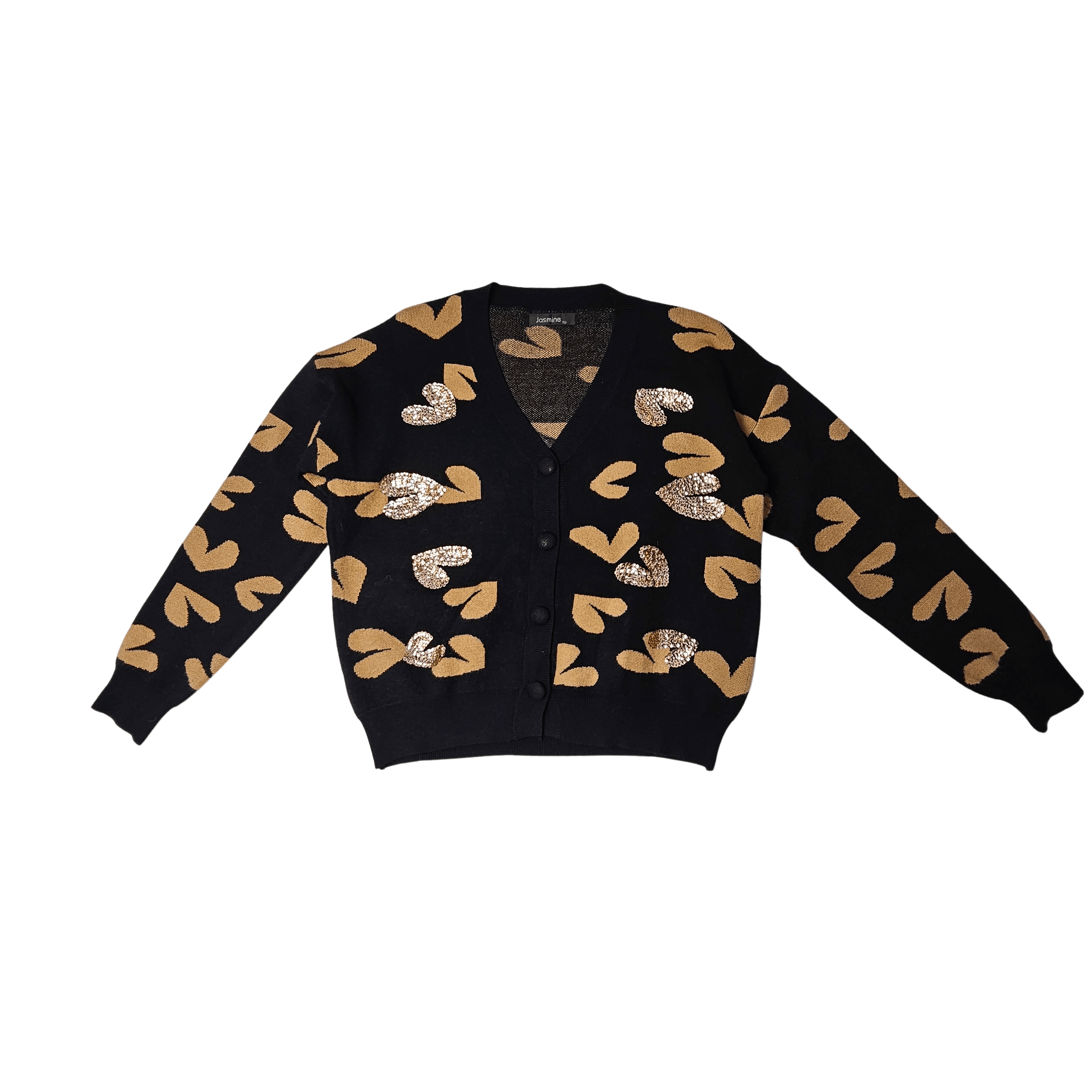 Triko Femrash Ngjyre e Zeze me Zemra Kafe S.Hand Womens Sweater