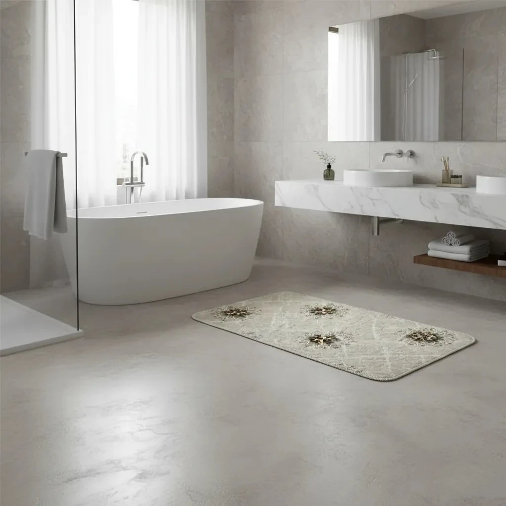 Rrugice Ngjyre Bezhe e Hapur me Lule Portokalli 50x80 Outlet Rug