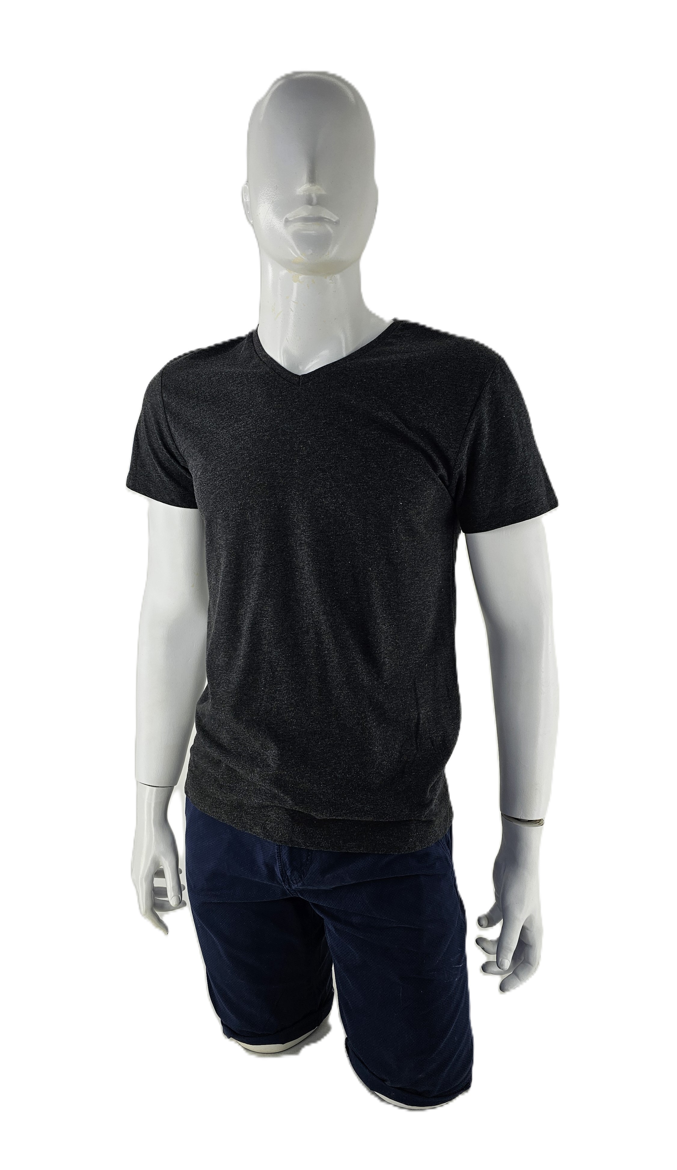 T-Shirt Meshkujsh Ngjyre e Zeze Outlet