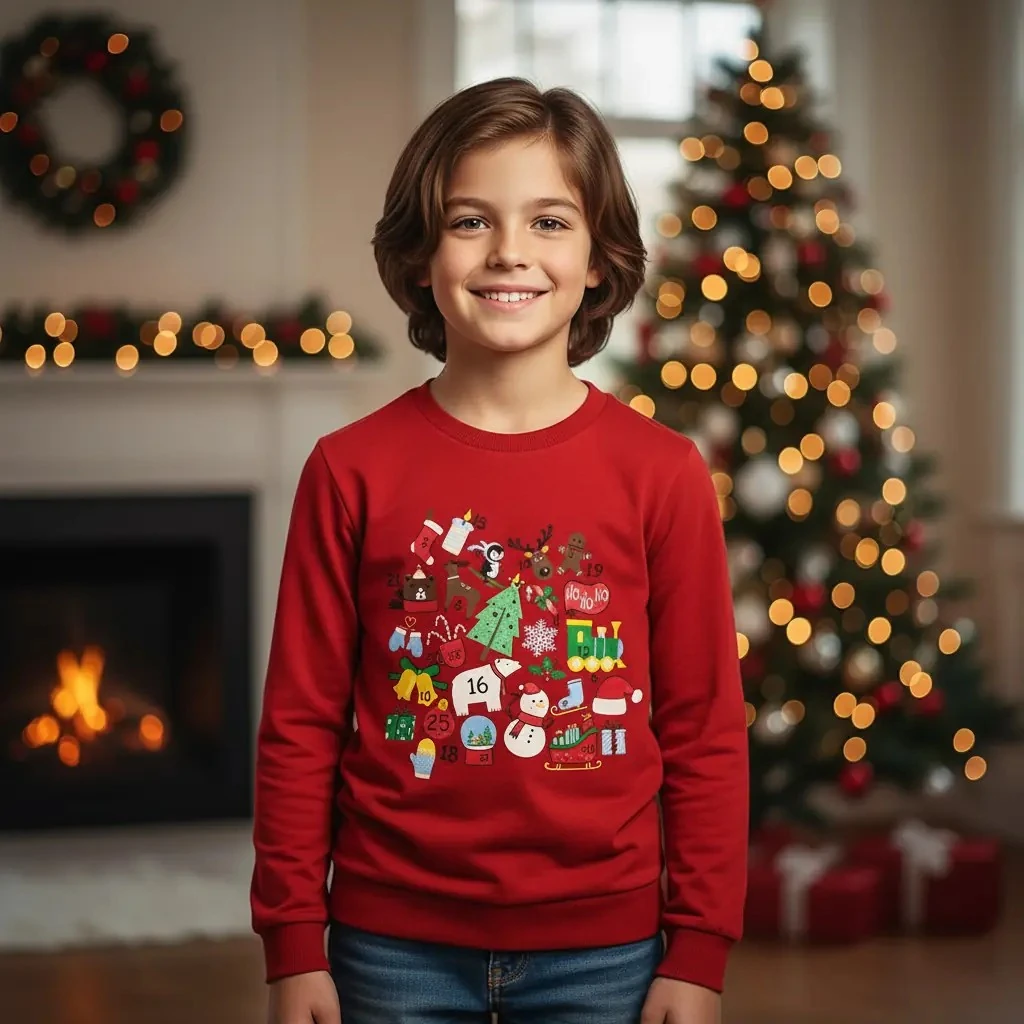 Bluze Femijesh me Motive Festive S.Hand Christmas Themed