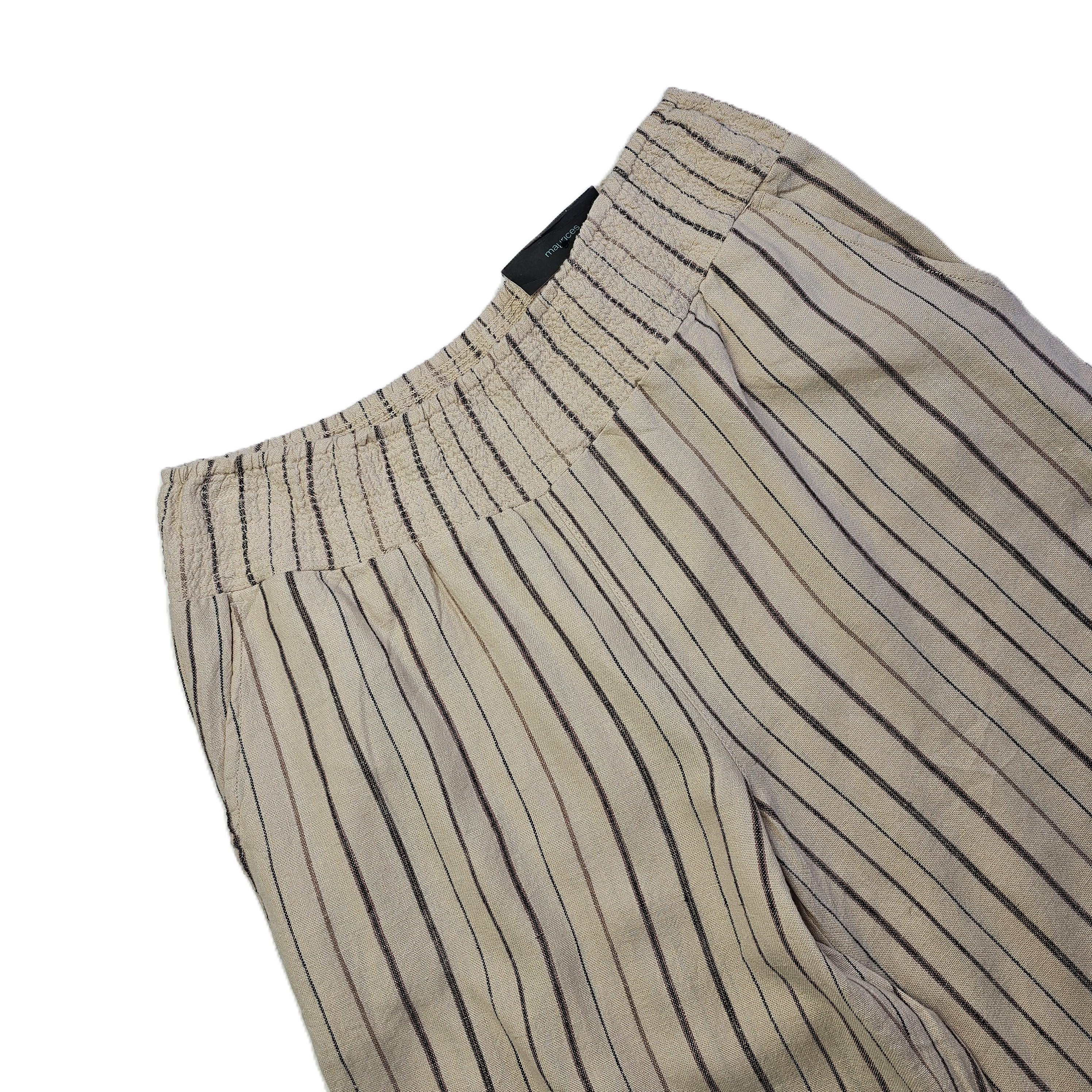 Pantallona Verore Femrash Maurices Ngjyre Bezhe me Vija te Zeza Outlet/Beige Summer Pants