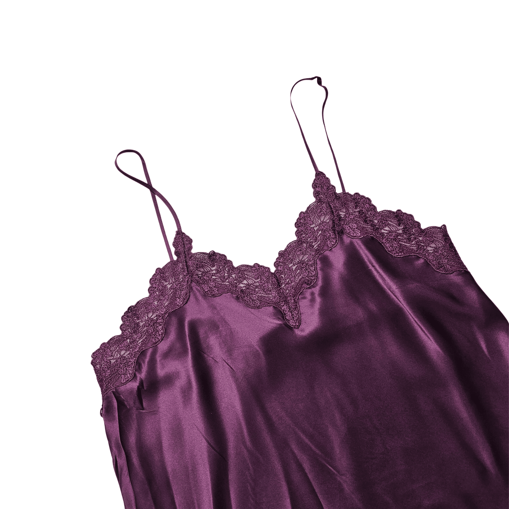 Veshje Gjumi Ngjyre Lejla e Erret me Dantelle S.Hand Sleepwear