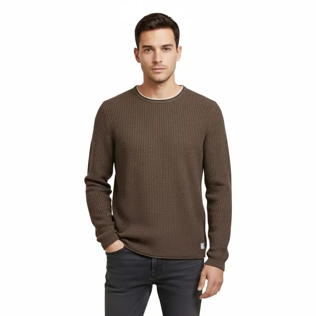 Pulover Meshkujsh Jack&Jones Ngjyre Kafe Outlet