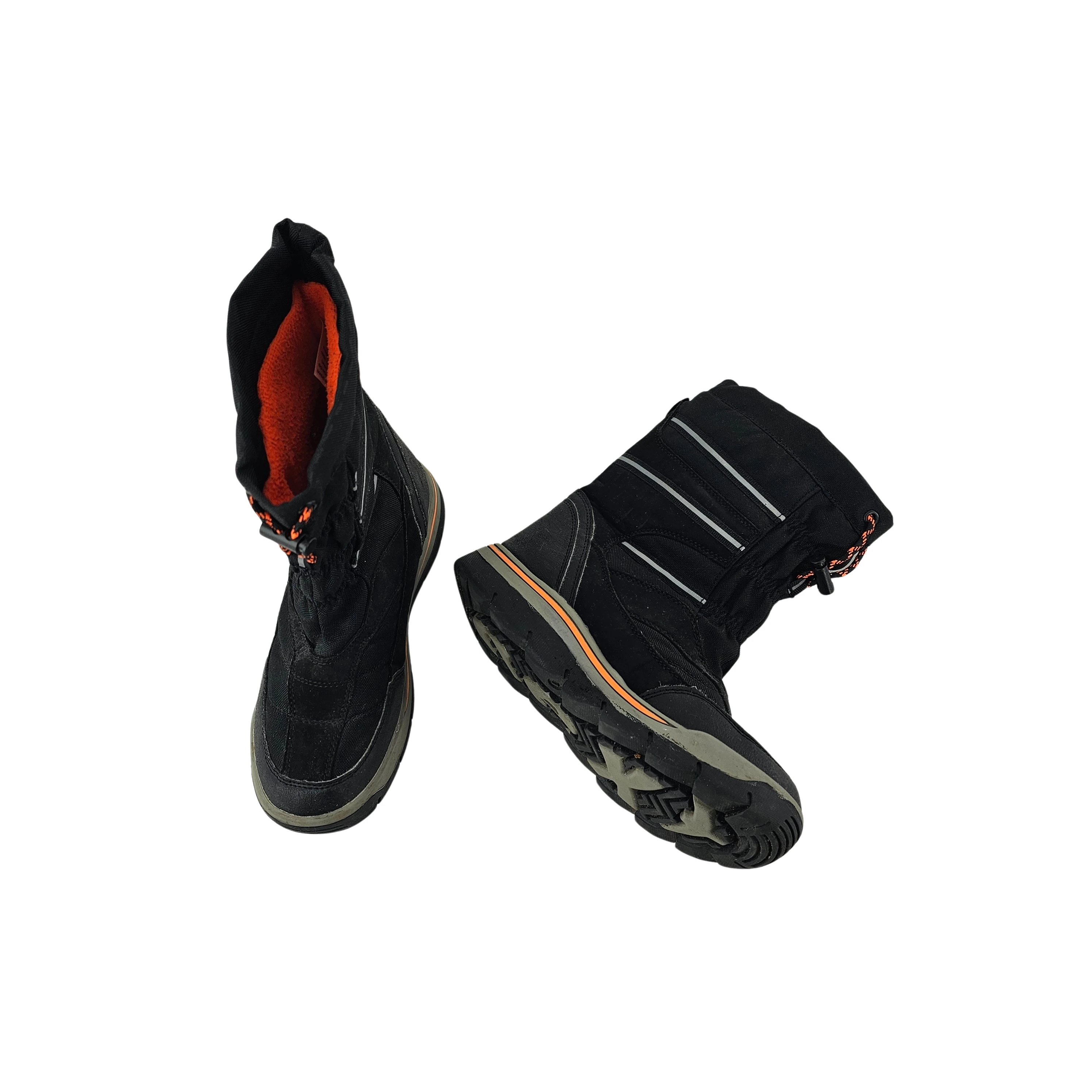 Cizme Femijesh me Push Brenda Ngjyre te Zeza me Vija Gri dhe Portokalli S.Hand Children's Boots