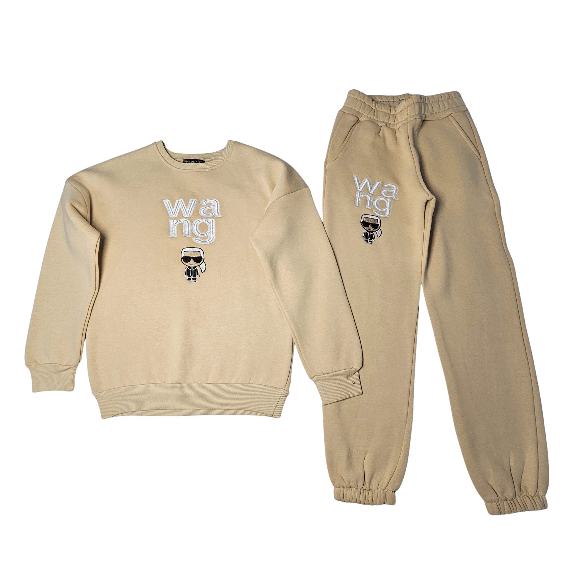 Kostum Sportiv Femrash Outlet Women's Sweatsuit Set  - Bezhë