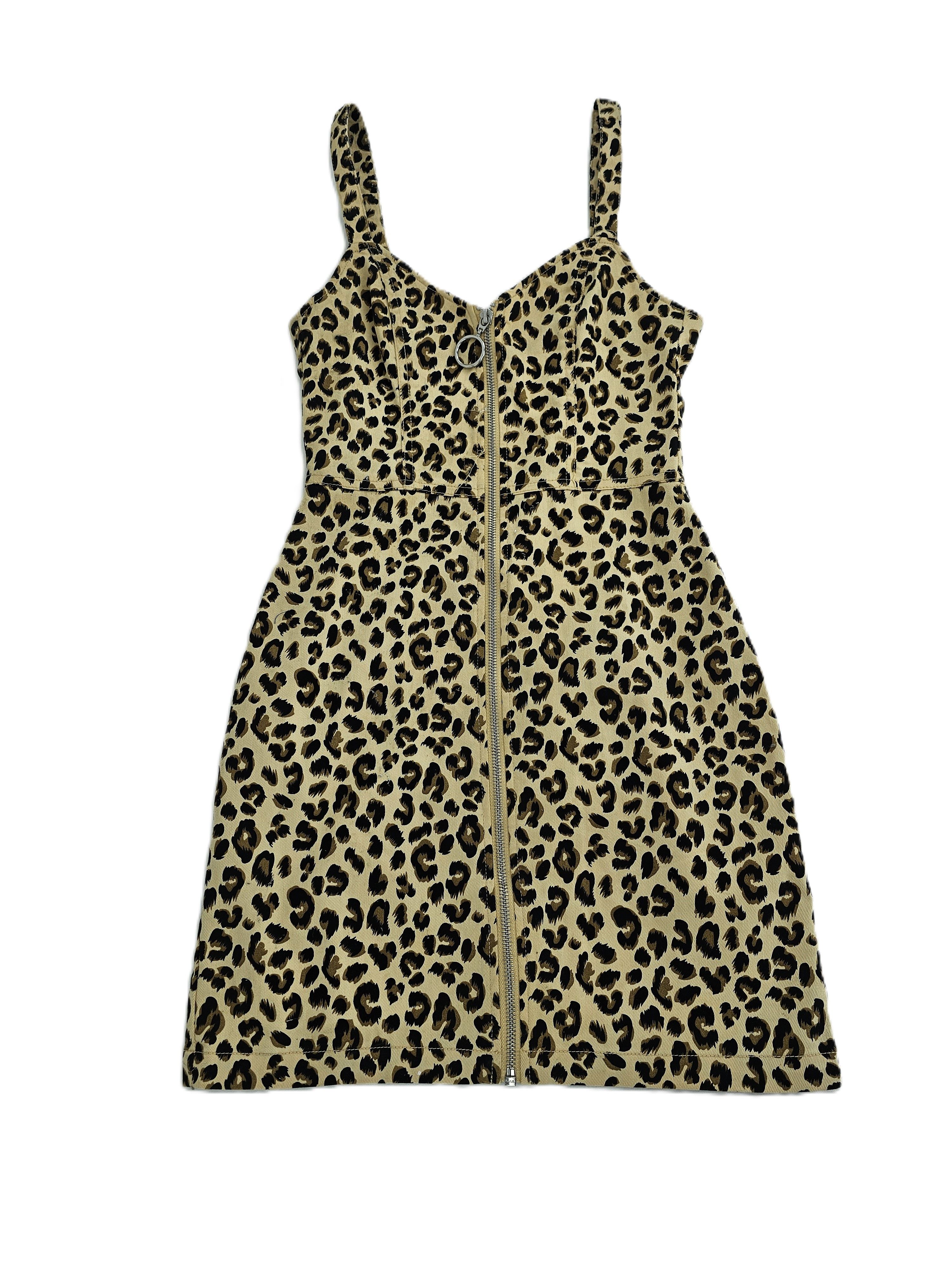 Fustan Para Me Zinxhir H&m Leopard S.Hand