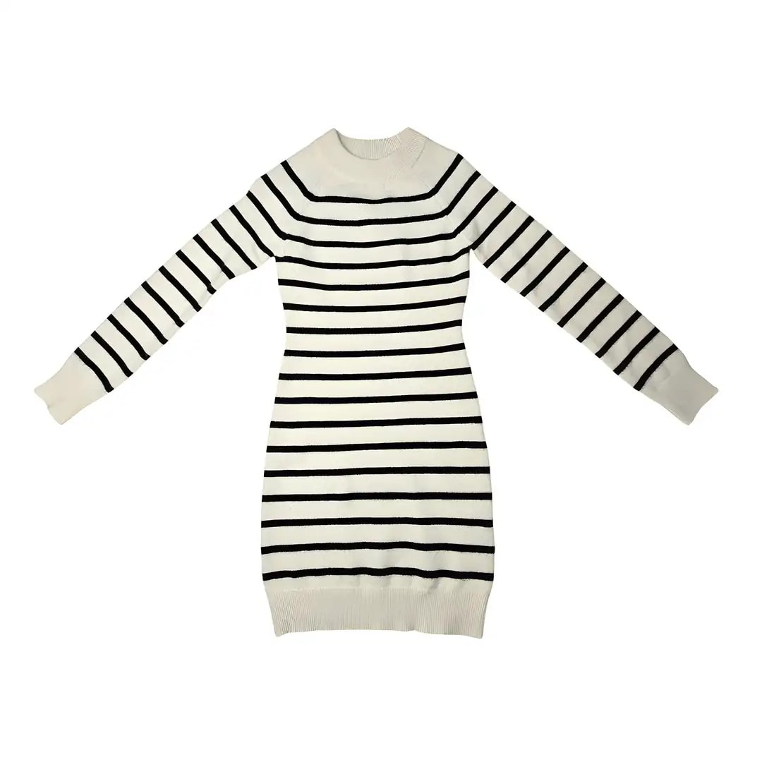 Fustan Femrash Bershka Ngjyre Qumesht me Vija te Zeza Outlet Women Dress