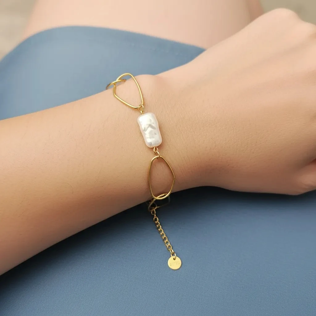 Byzylyk Femrash Çeliku Stainless Steel Ngjyre Gold Women Bracelet