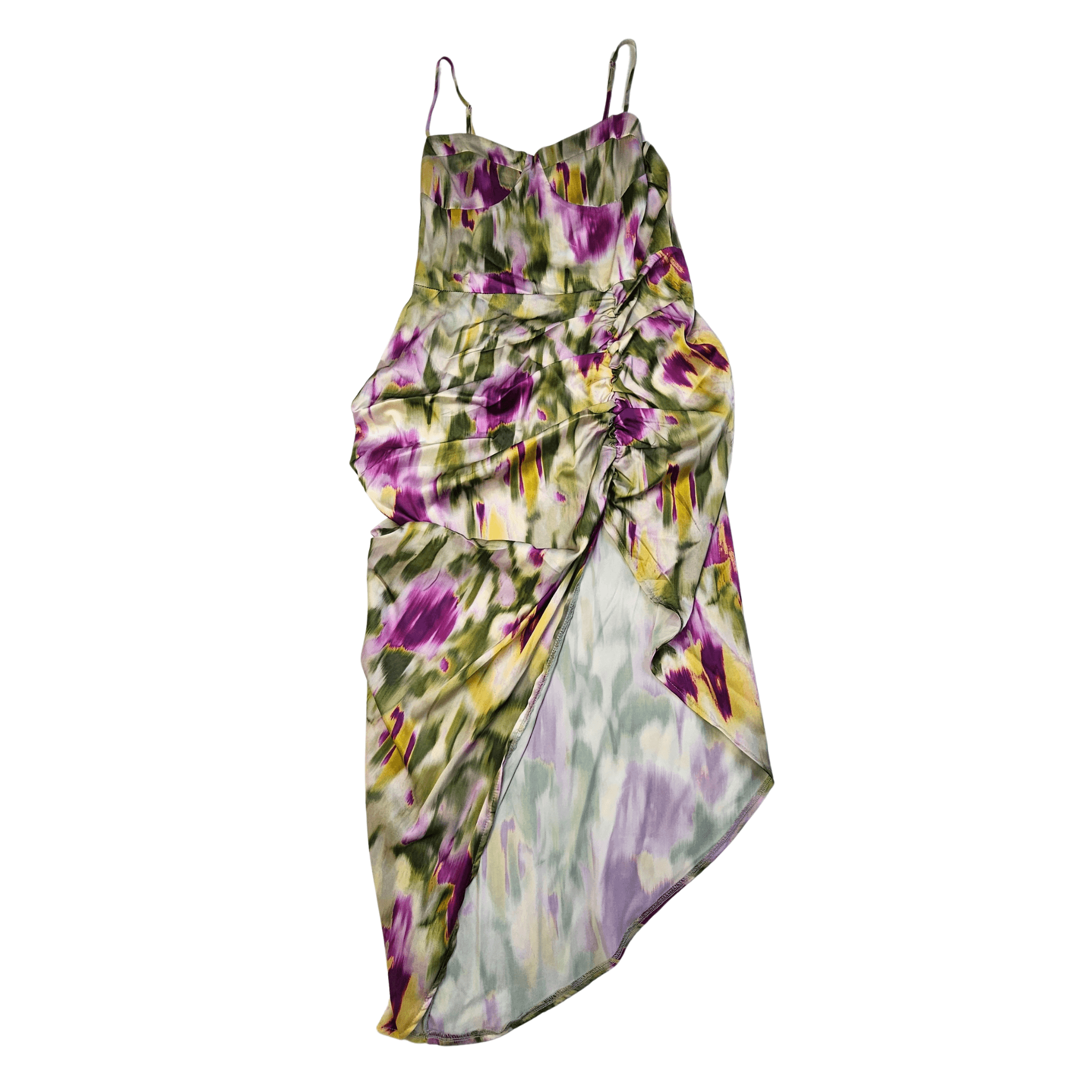 Fustan Femrash Saten Dizajn me Ngjyra Outlet/Dress