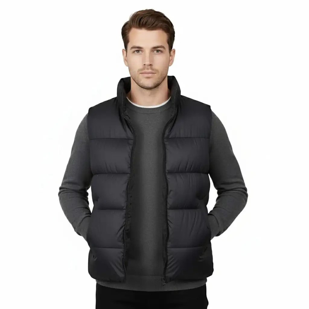 Jelek Meshkujsh Jack&Jones Ngjyre i Zi Outlet/Vest