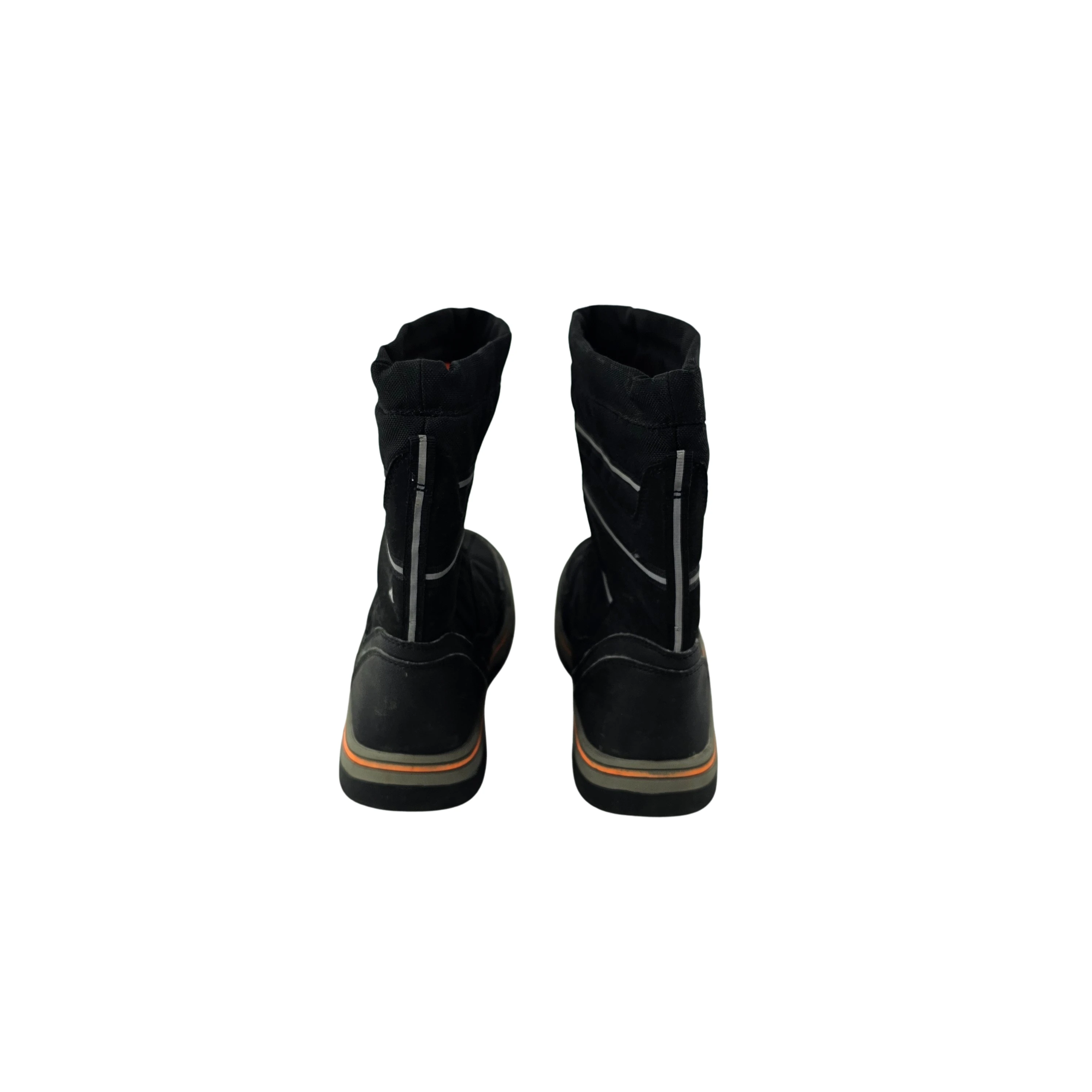 Cizme Femijesh me Push Brenda Ngjyre te Zeza me Vija Gri dhe Portokalli S.Hand Children's Boots