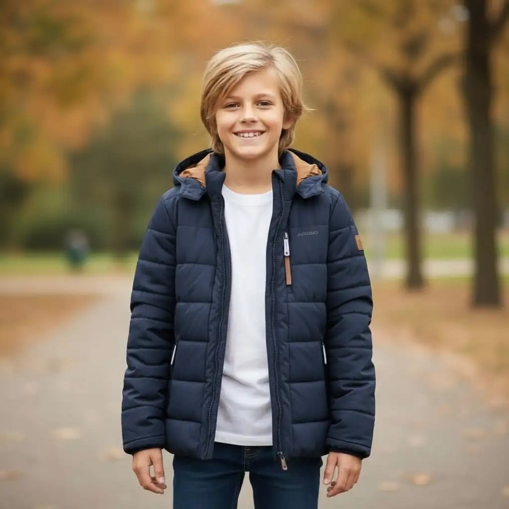 Xhup Femijesh Ngjyre Blu i Erret S.Hand Childrens Jacket