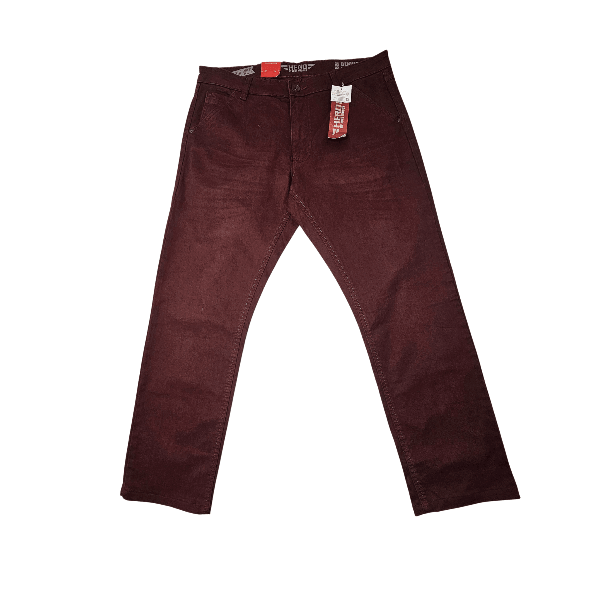 Pantallona Xhins Meshkujsh Hero Outlet Ngjyre Vishnje Jeans