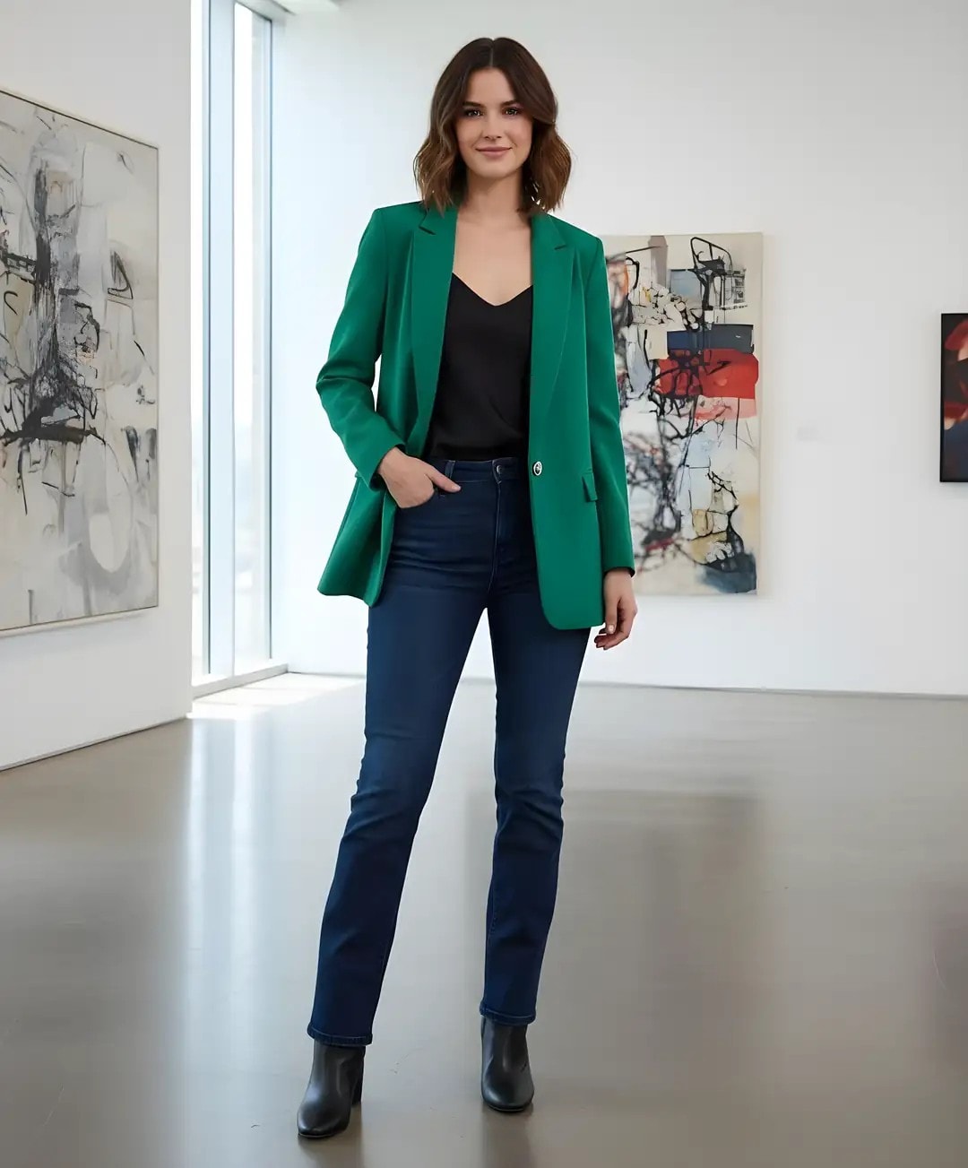 Xhakete Klasike Zara Ngjyre Jeshile S.Hand