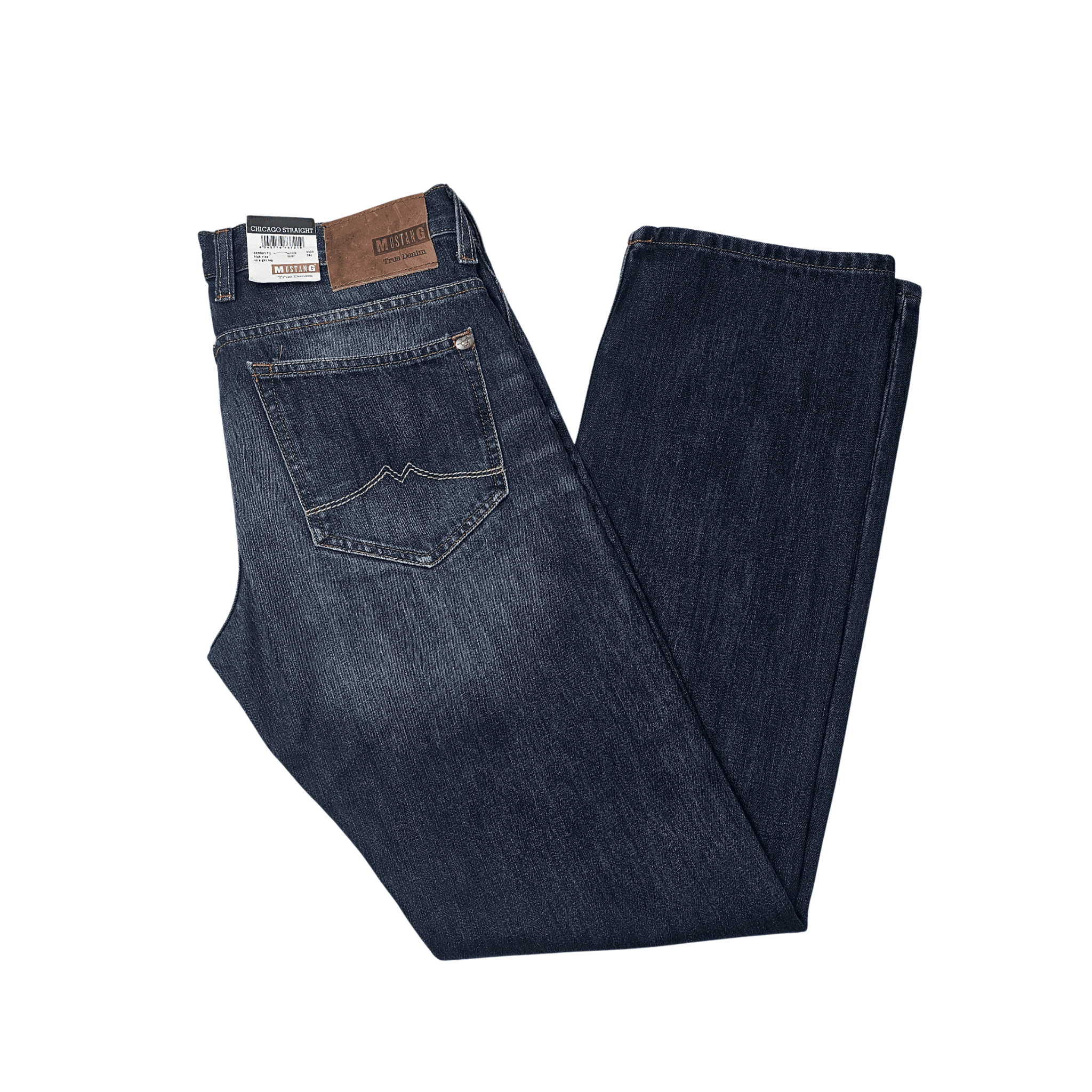 Pantallona Xhins Meshkujsh Mustang Outlet Ngjyre Blu te Erreta Jeans