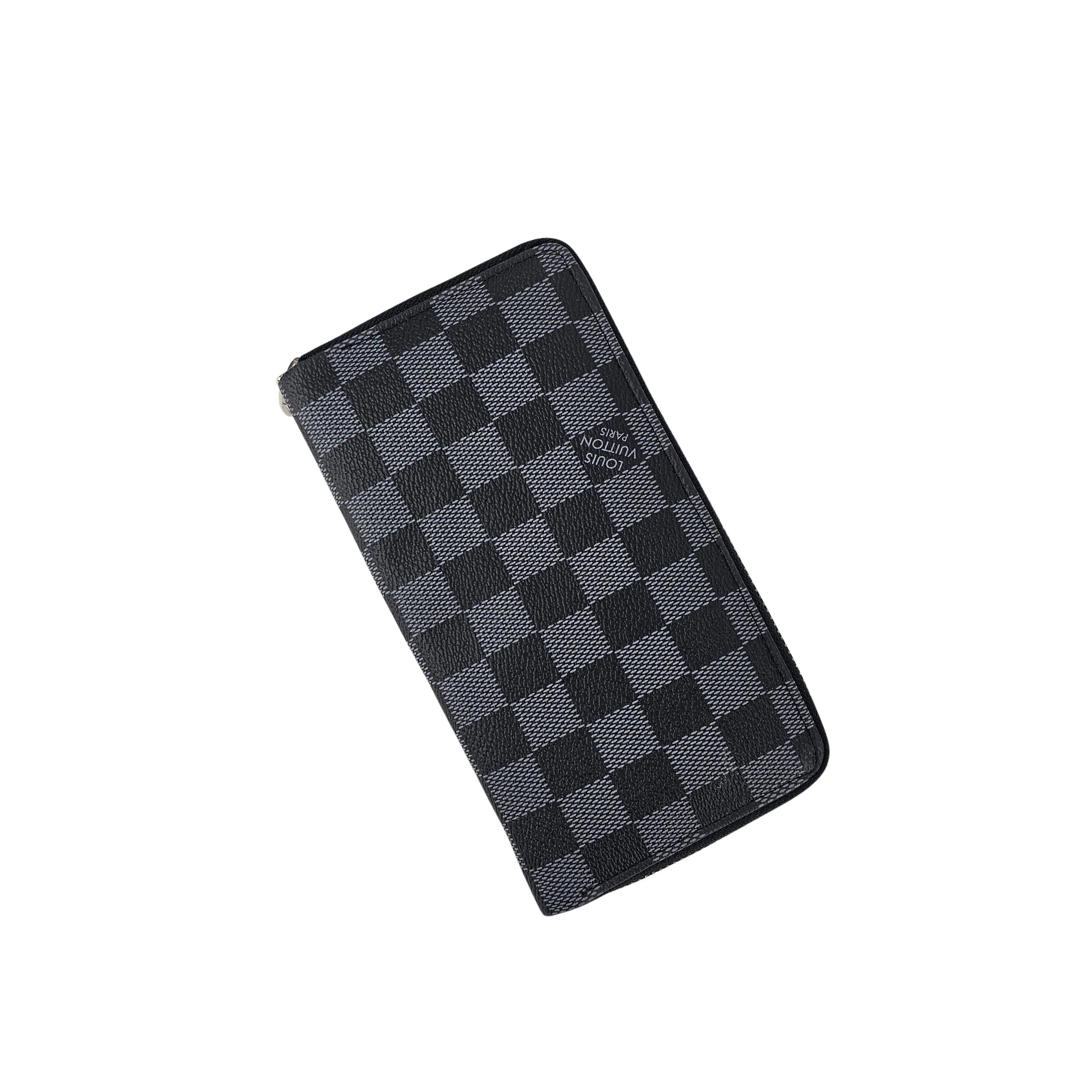 Portofol Femrash Louis Vuitton Ngjyre Gri me Dizajn te Zi S.Hand Women's Wallet