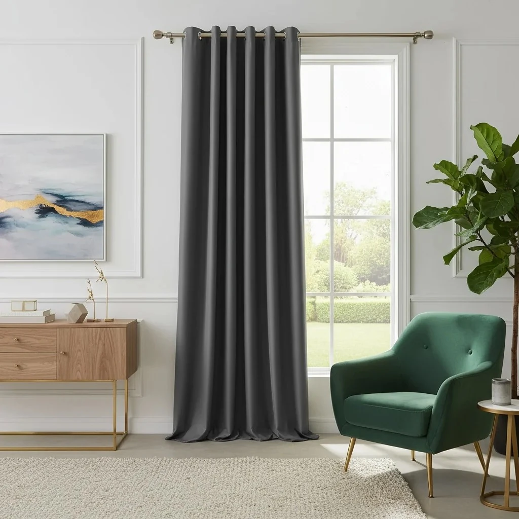 Perde e Trashe 145x250 Outlet Blackout Curtain - Gri e Erret