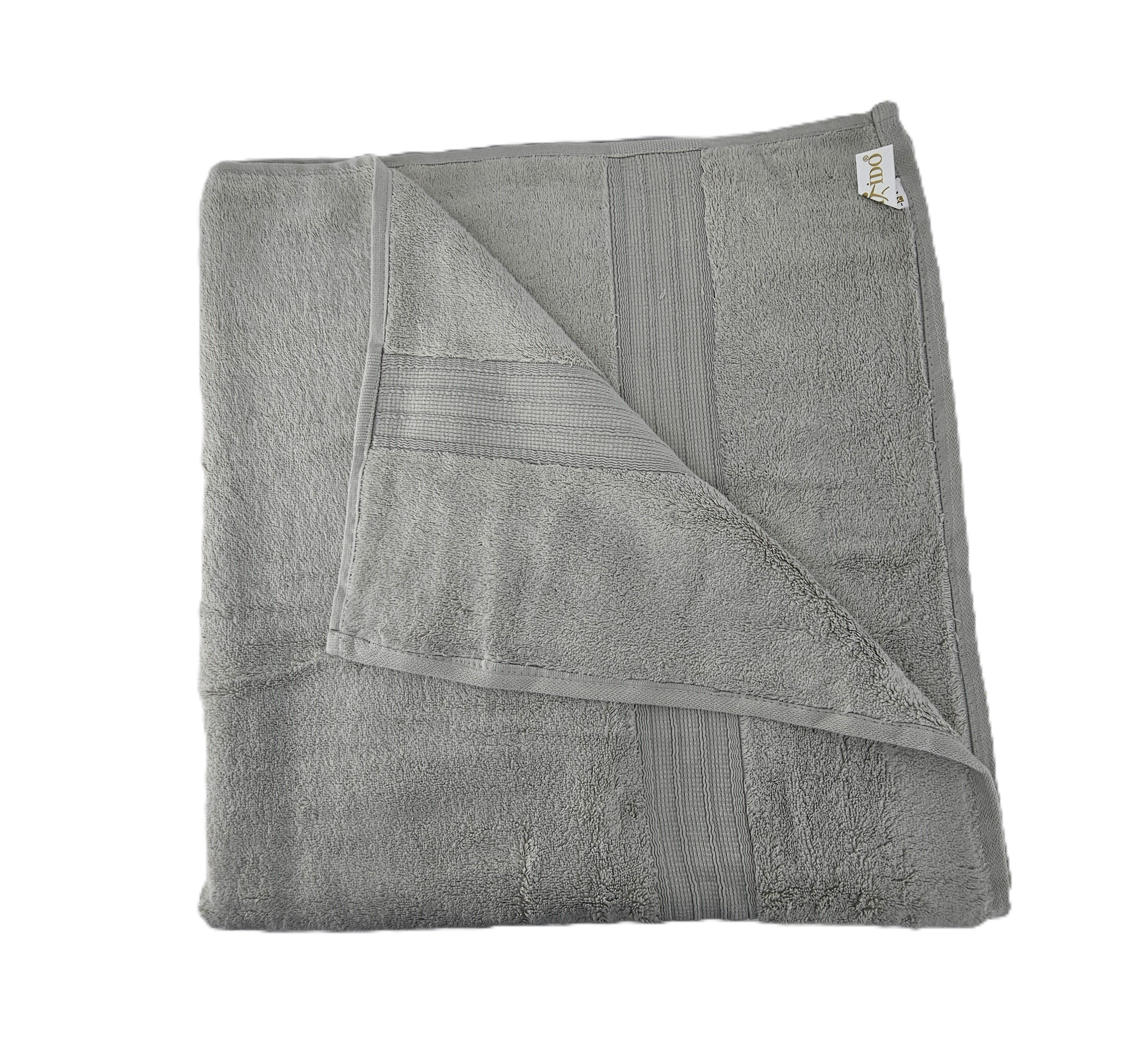 Peshqir Banje Trupi Gri e Hapur Me Fashe 1 Cope 100x180 cm 1,010 gr