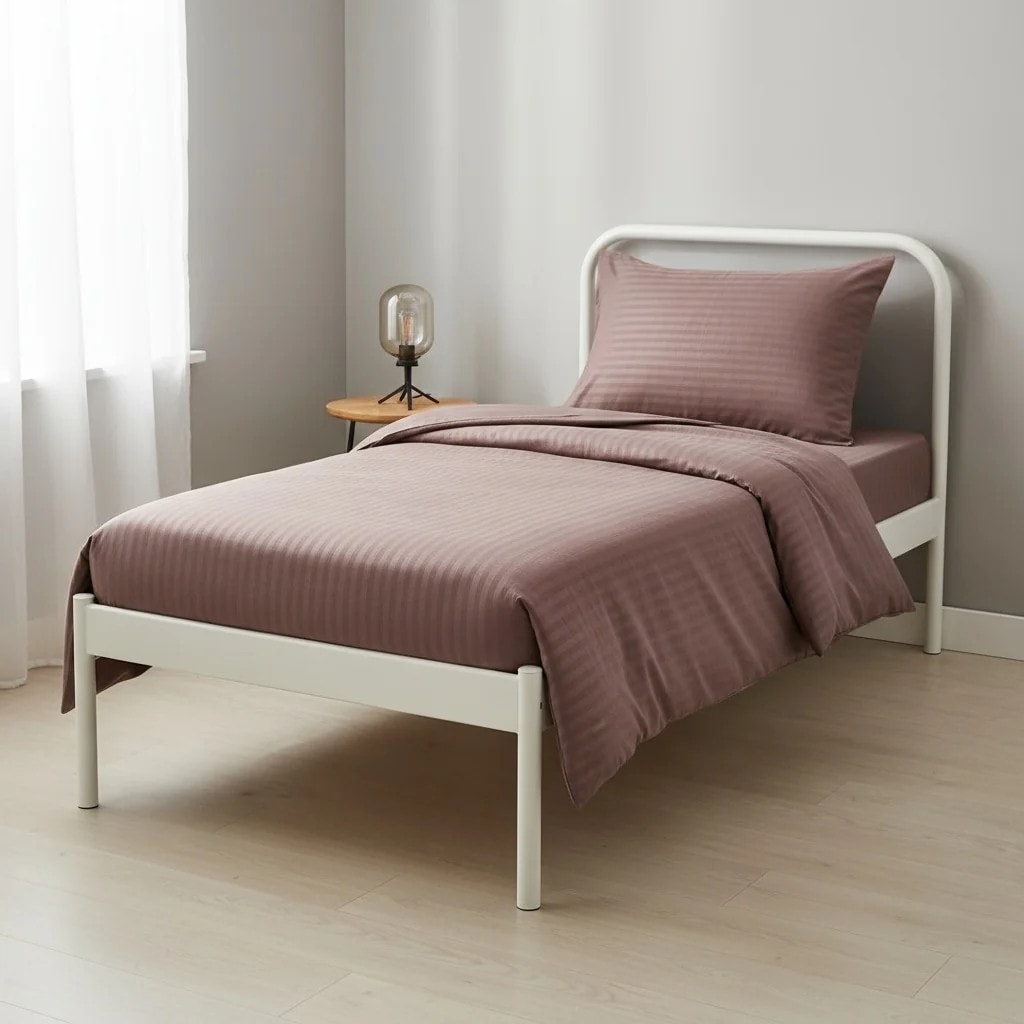 Set Zarf Jorgani Ngjyre Uthull me Vija Tek 100x200cm Outlet Bed Cover Set Single