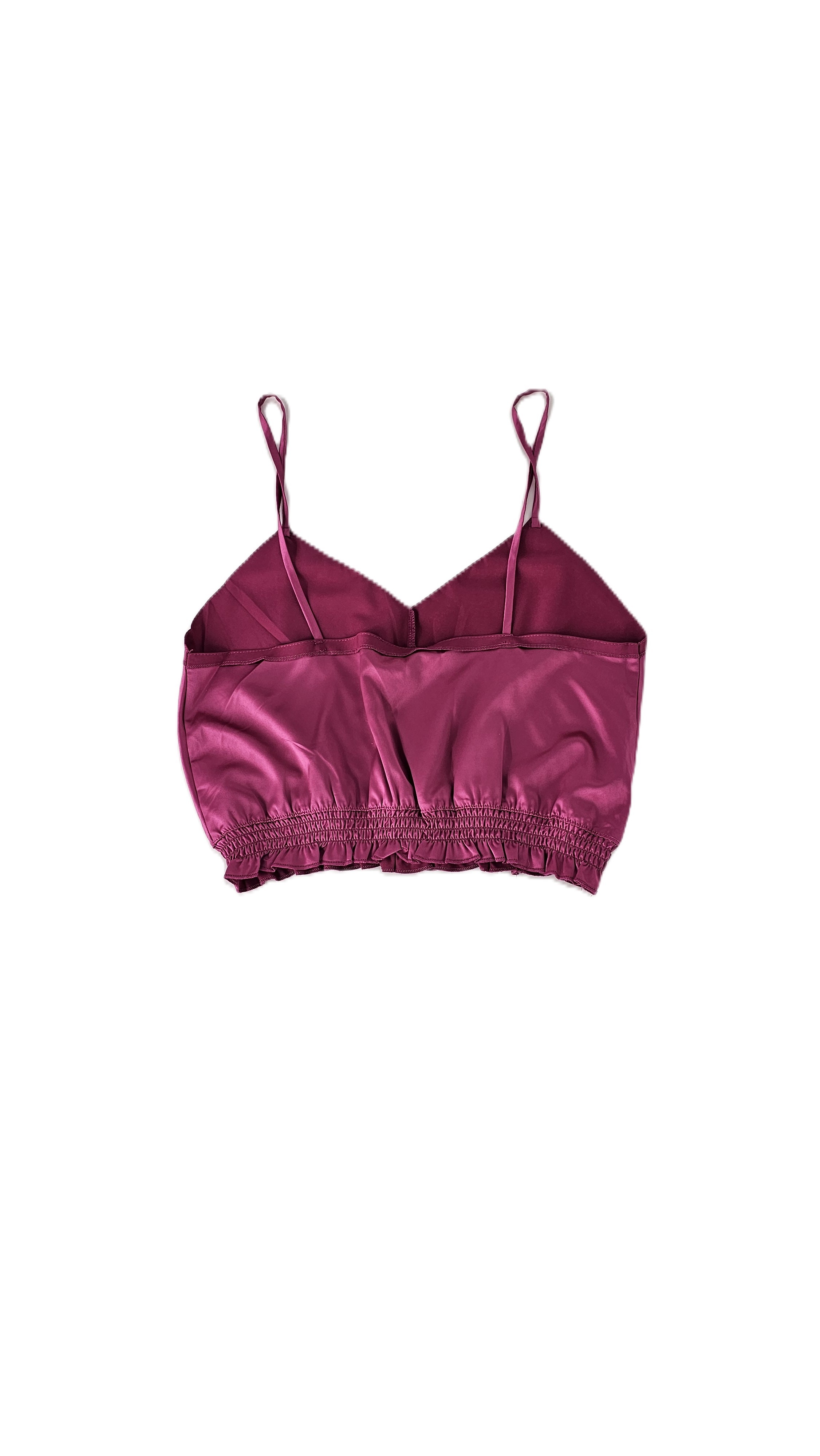 Kanatjere Crop Top Zara Roze Saten S.Hand