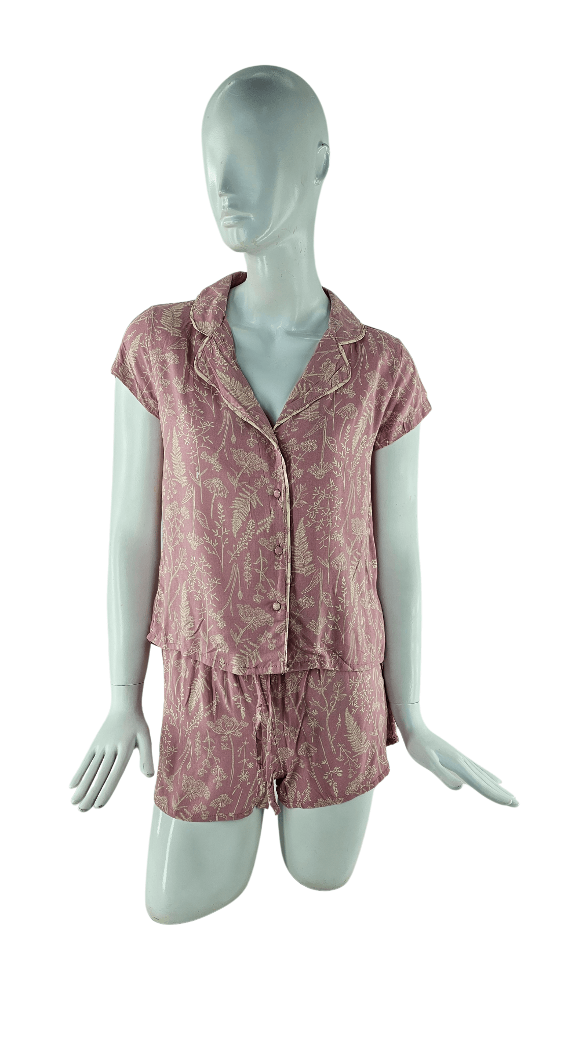 Set Gjumi Sinsay Ngjyre Roze me Dizajn Bezhe Outlet/Sleepwear