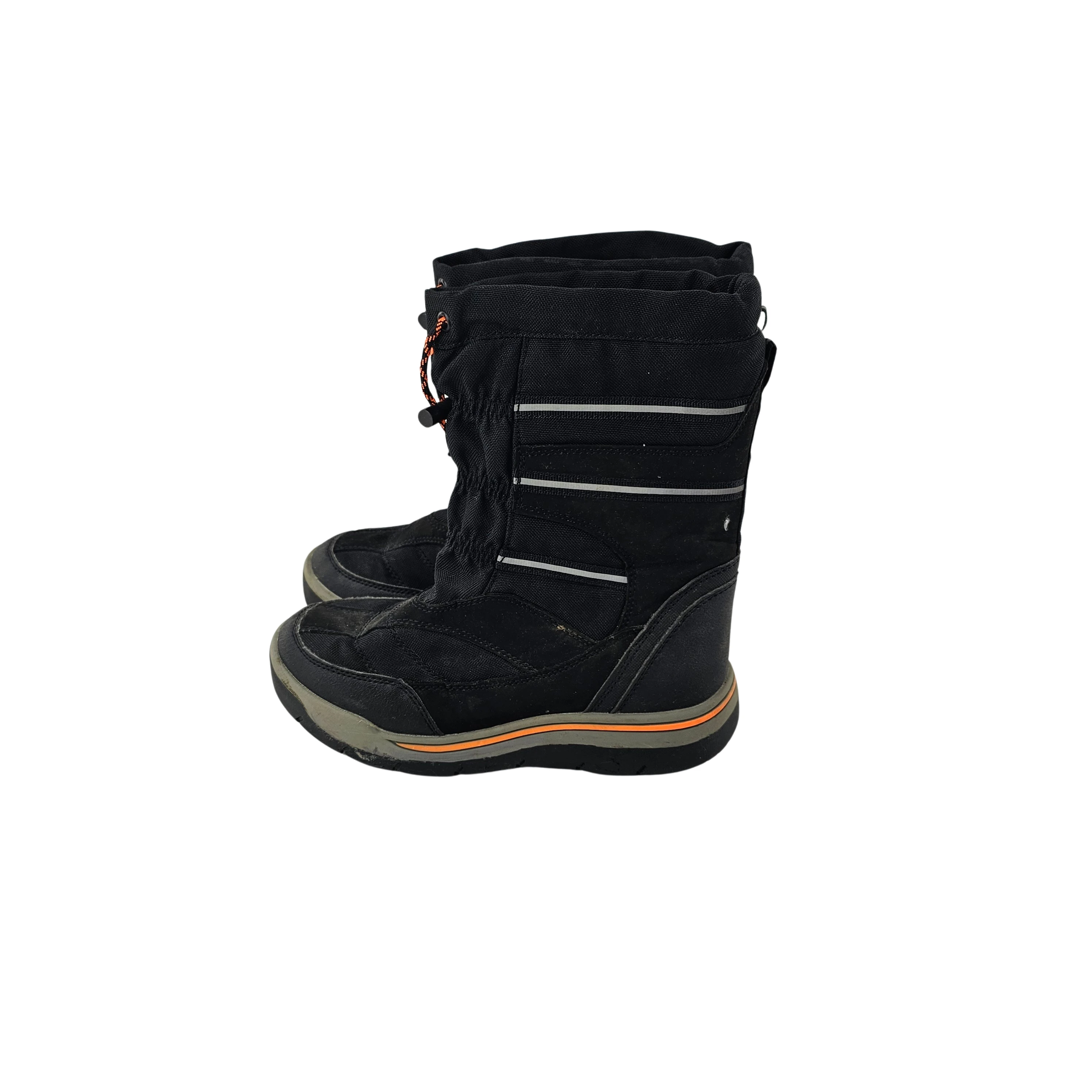 Cizme Femijesh me Push Brenda Ngjyre te Zeza me Vija Gri dhe Portokalli S.Hand Children's Boots