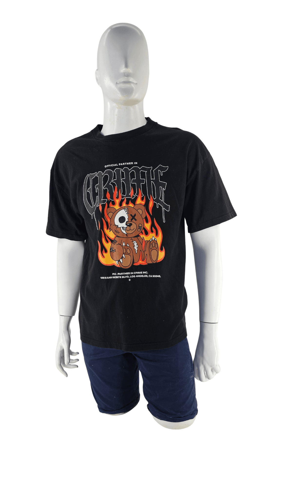 T-Shirt Meshkujsh Ngjyre e Zeze S.Hand